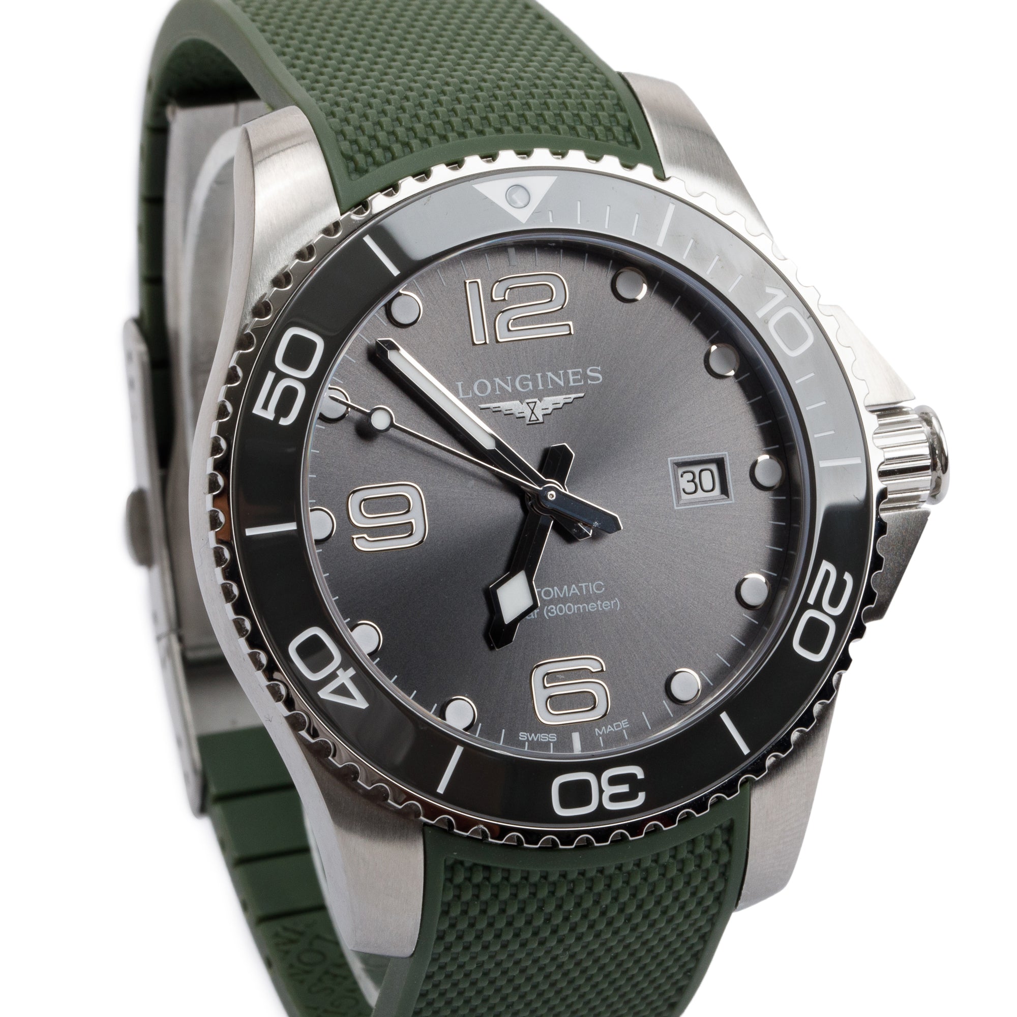 Longines Stainless Steel HydroConquest 43 MM Automatic Watch w/ Box, Papers, Extra Strap