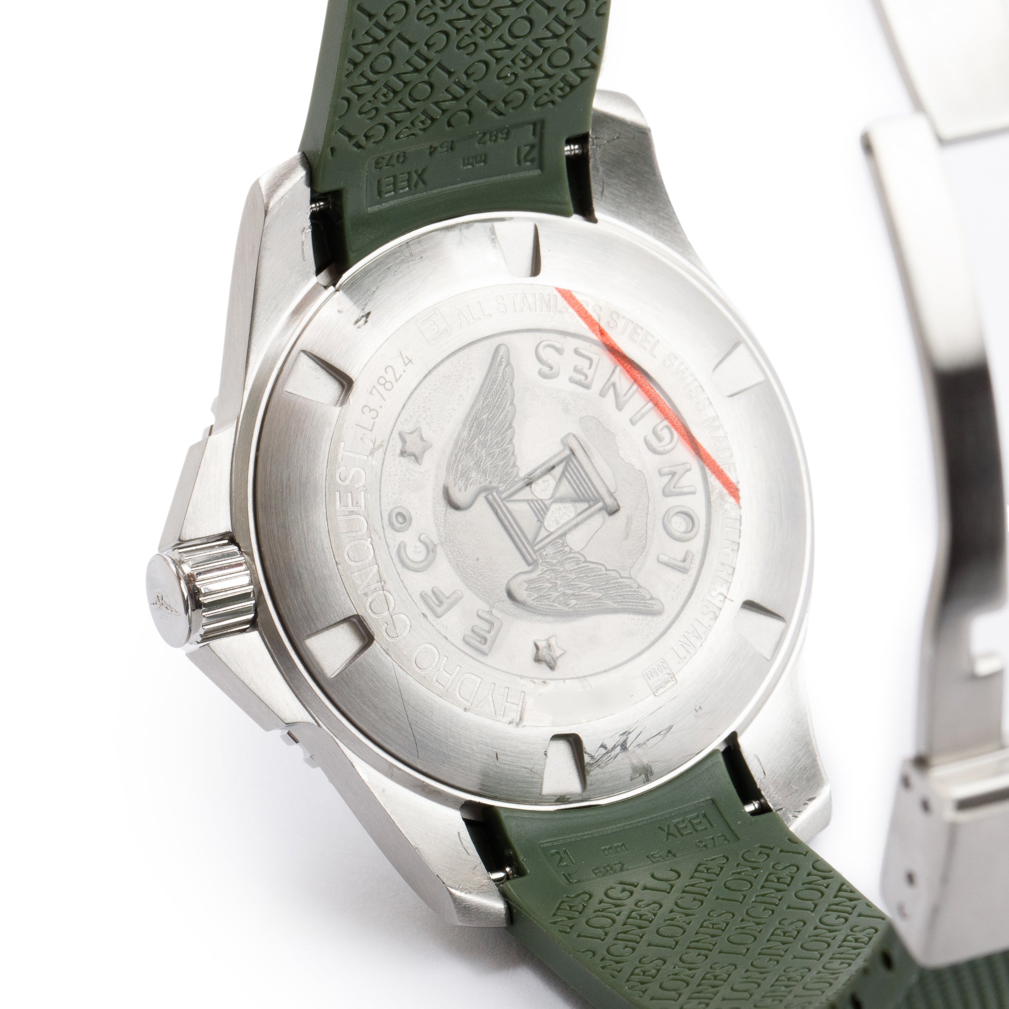 Longines Stainless Steel HydroConquest 43 MM Automatic Watch w/ Box, Papers, Extra Strap