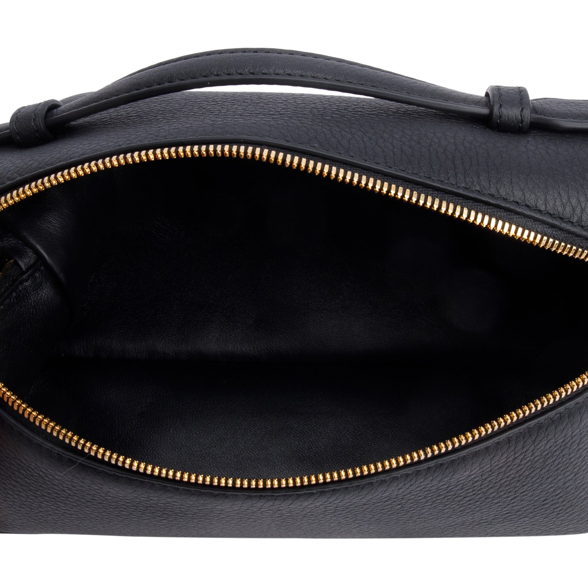 Loro Piana 2025 Black Grained Calfskin Leather Extra Pocket L19