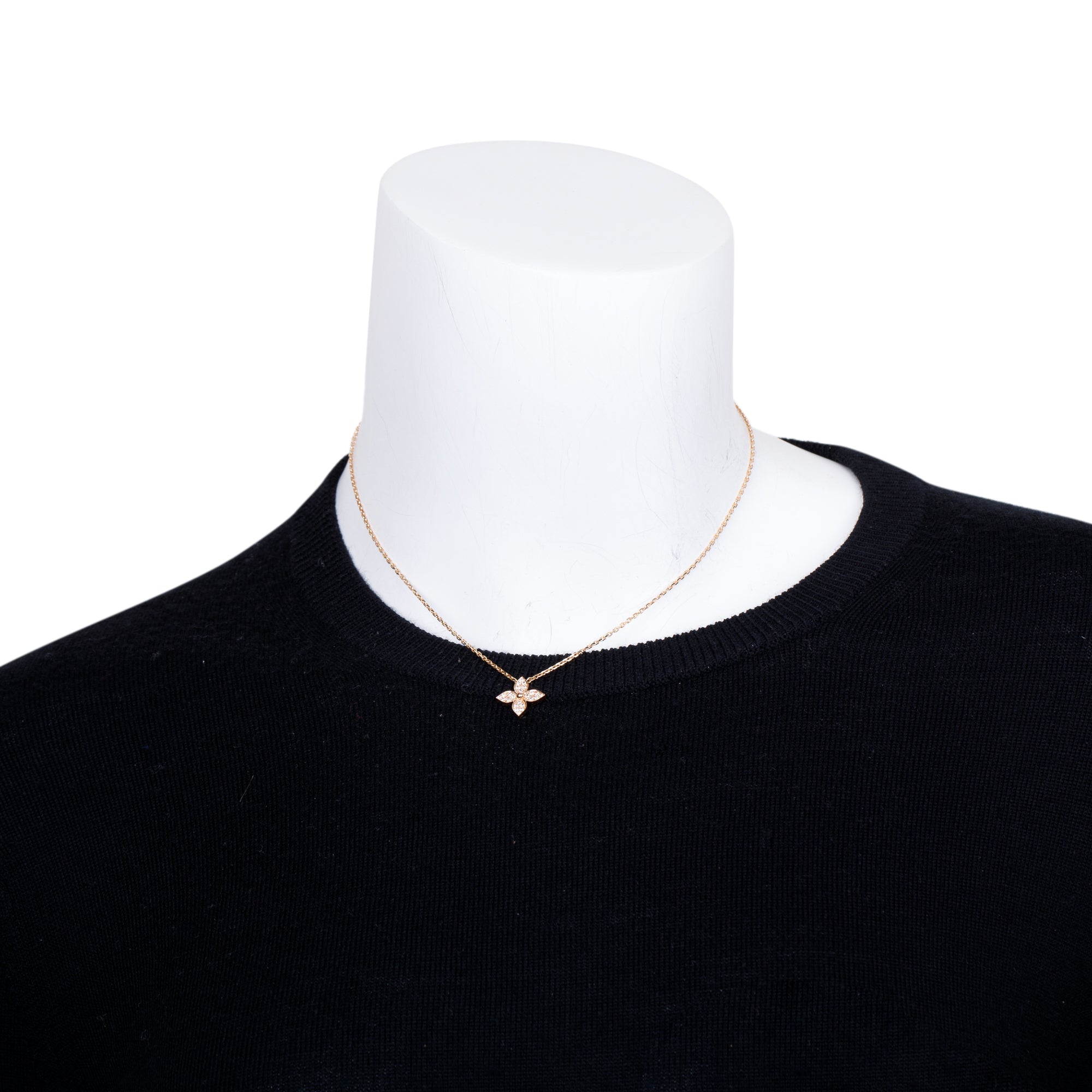 Louis Vuitton 18k Rose Gold Diamond Idylle Blossom Pendant Necklace w/ Box