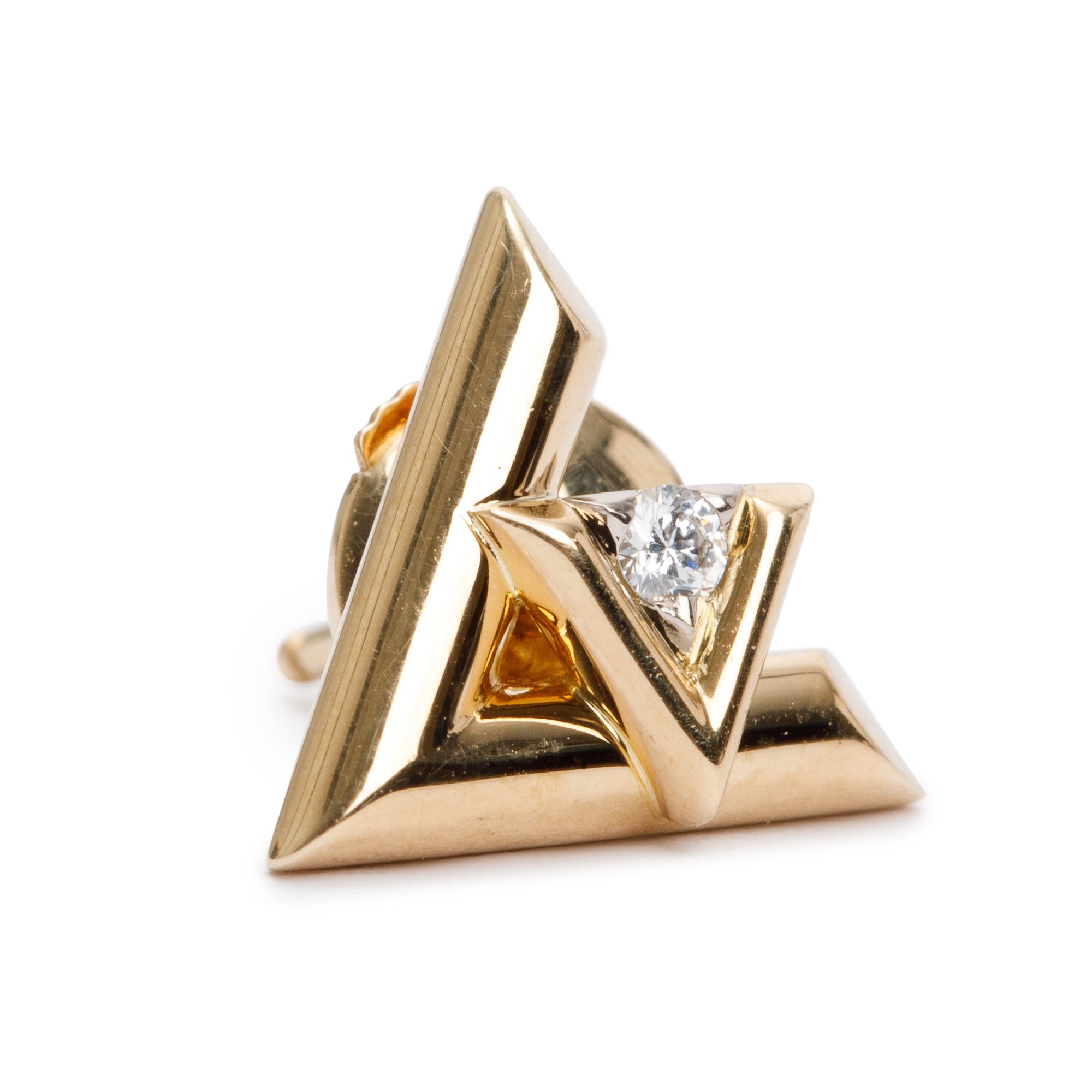 Louis Vuitton 18k Gold and Diamond Volt Earrings XS main image 1