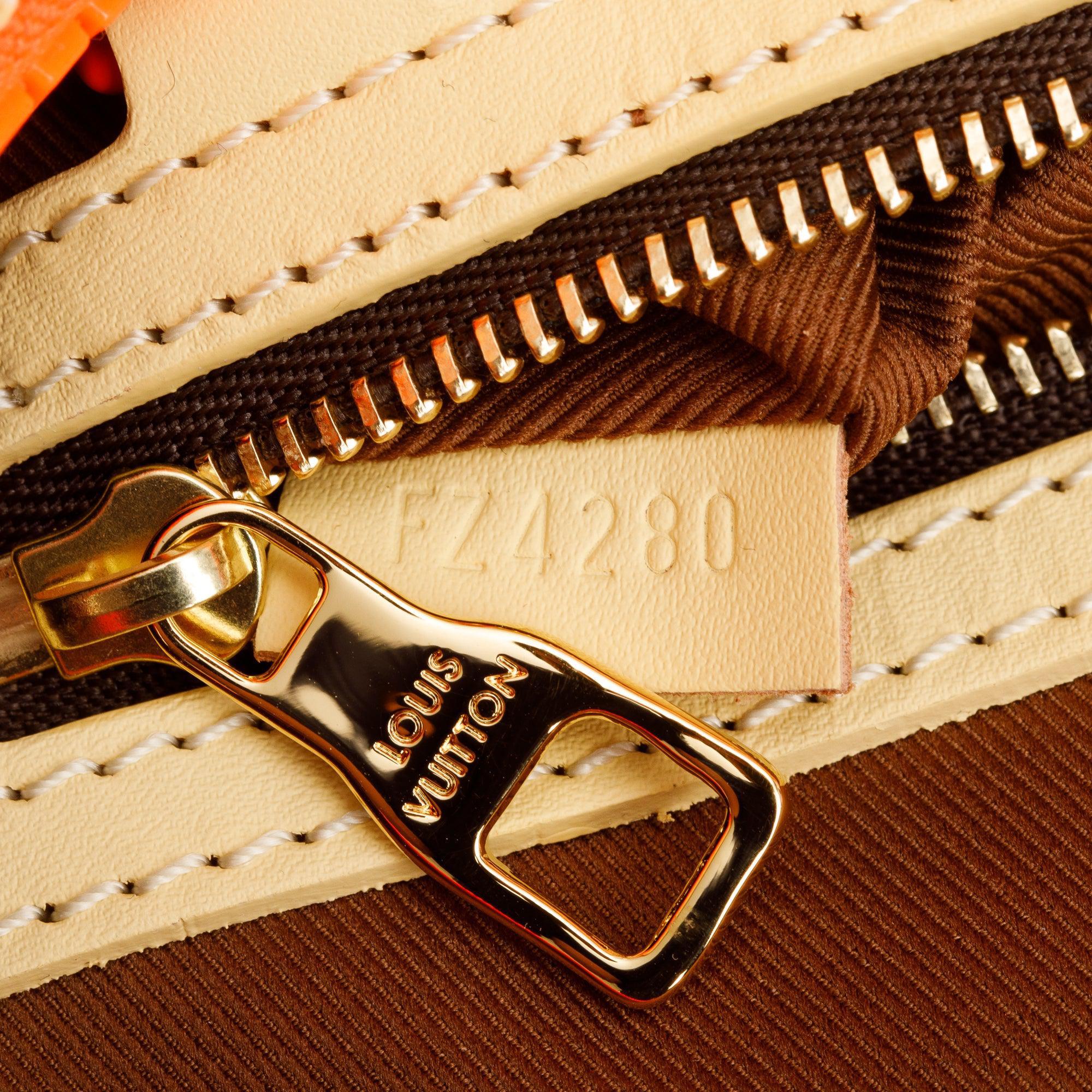 Louis Vuitton 2020 Beige/ Orange Damier Giant Raffia Keepall Bandouliere 50