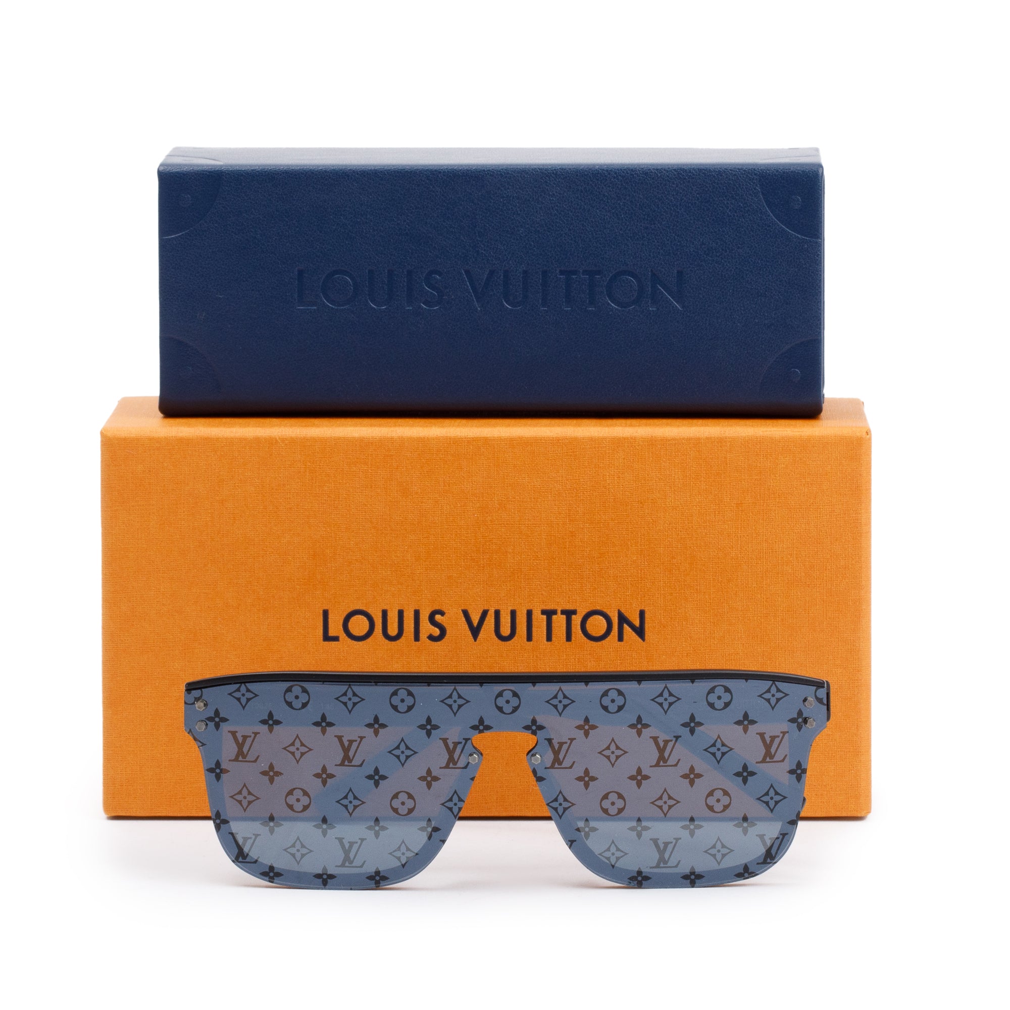 Louis Vuitton 2020 Black Acetate LV Waimea Sunglasses w/ Box & Case