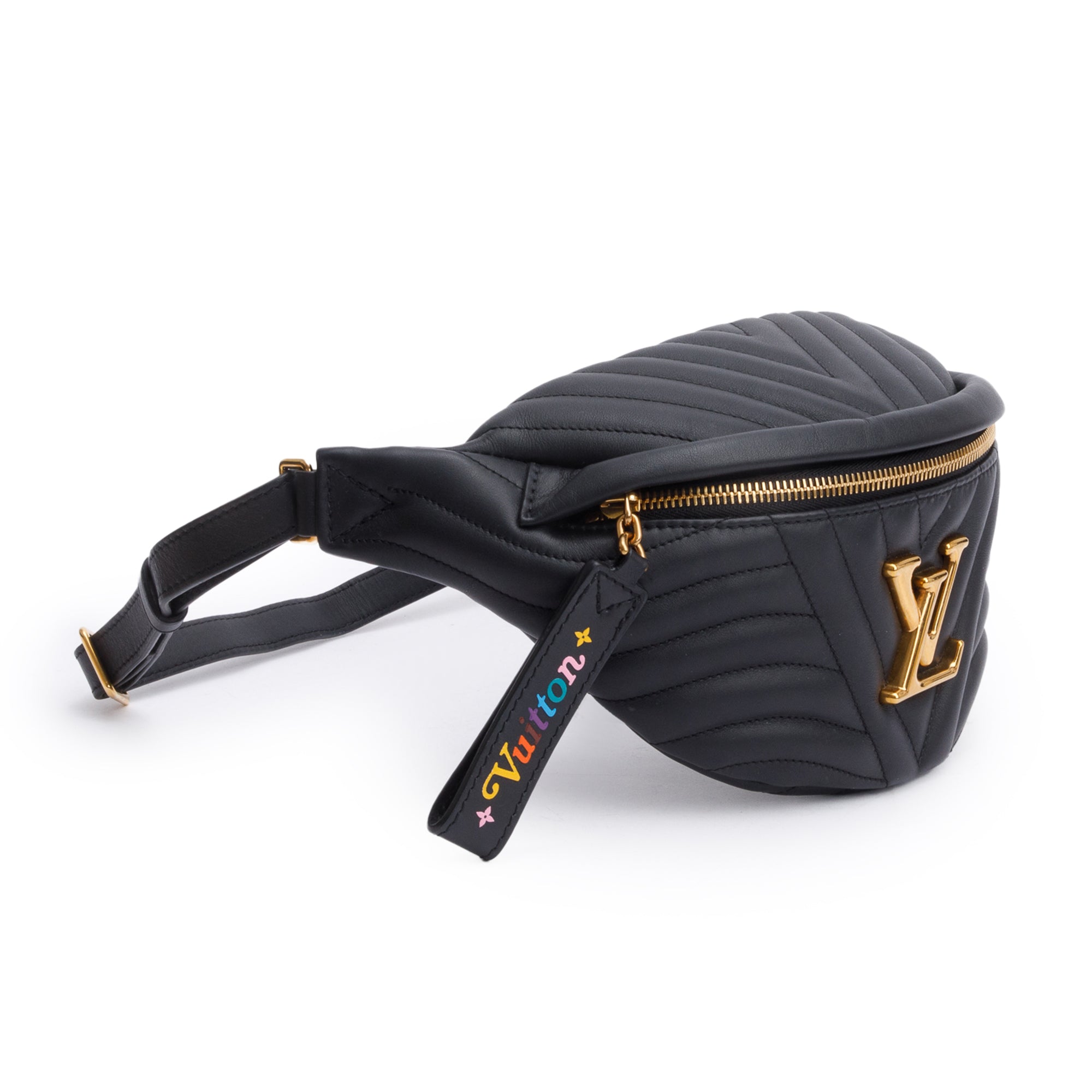 Louis Vuitton 2020 Black Cowhide Leather New Wave Belt Bag