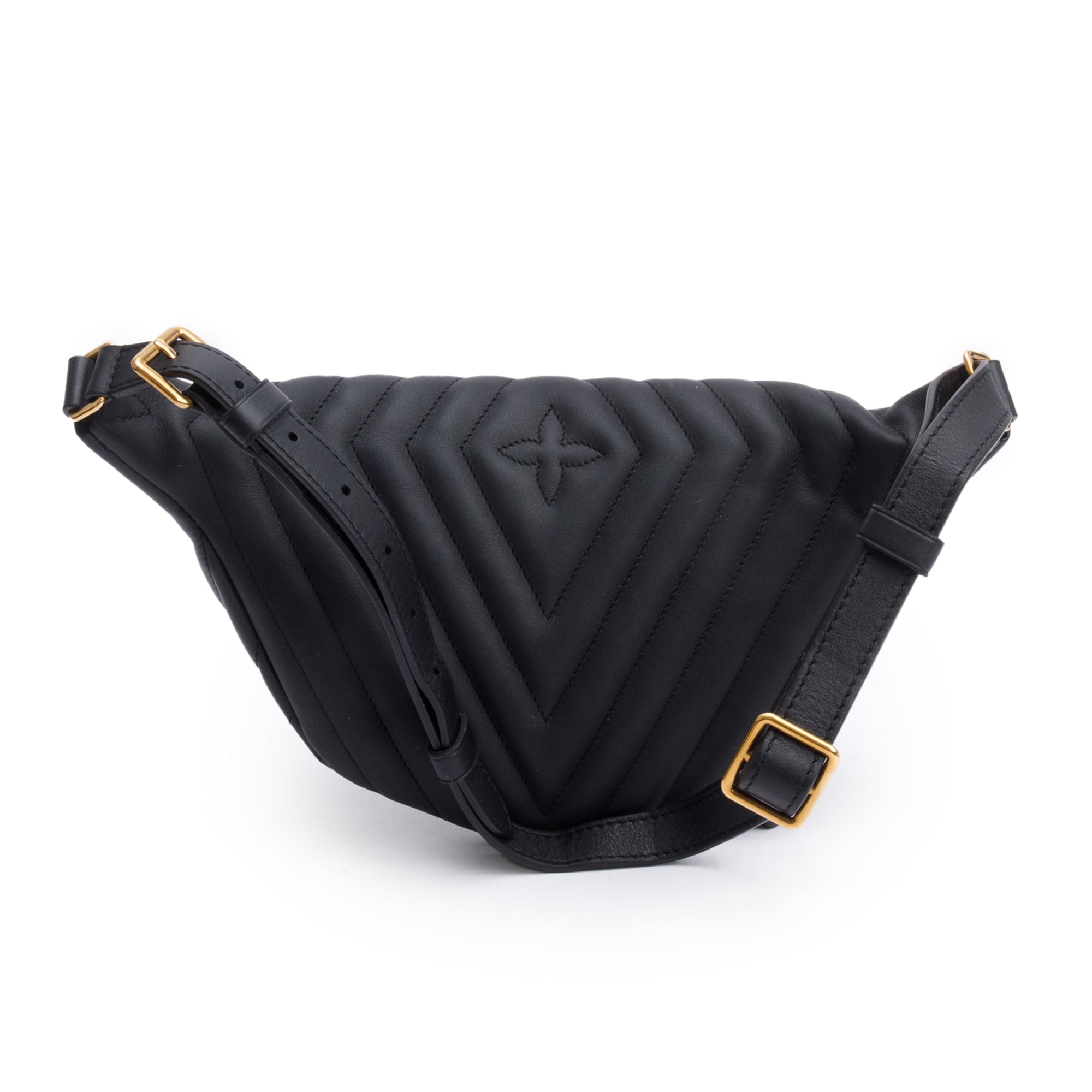 Louis Vuitton 2020 Black Cowhide Leather New Wave Belt Bag