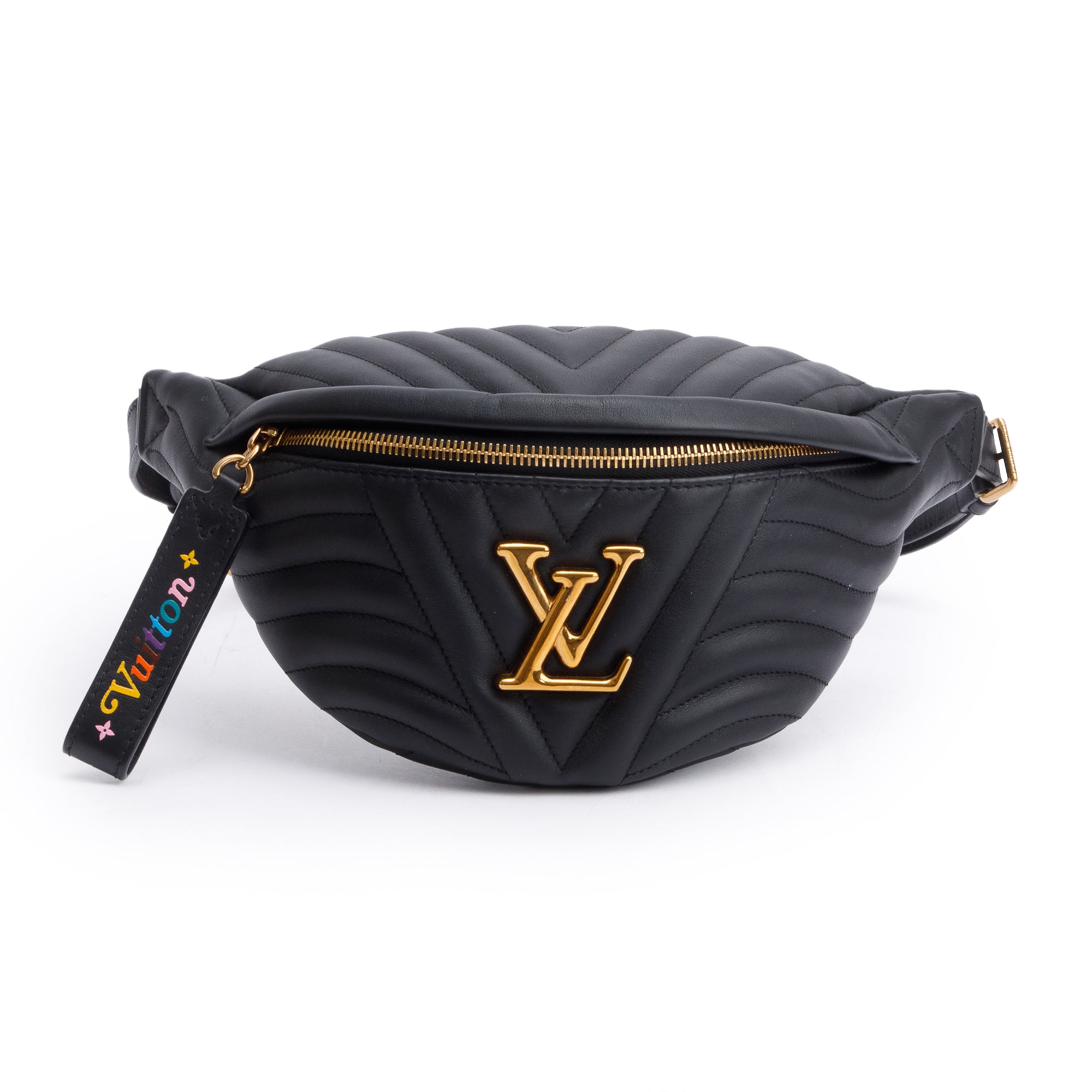 Louis Vuitton 2020 Black Cowhide Leather New Wave Belt Bag