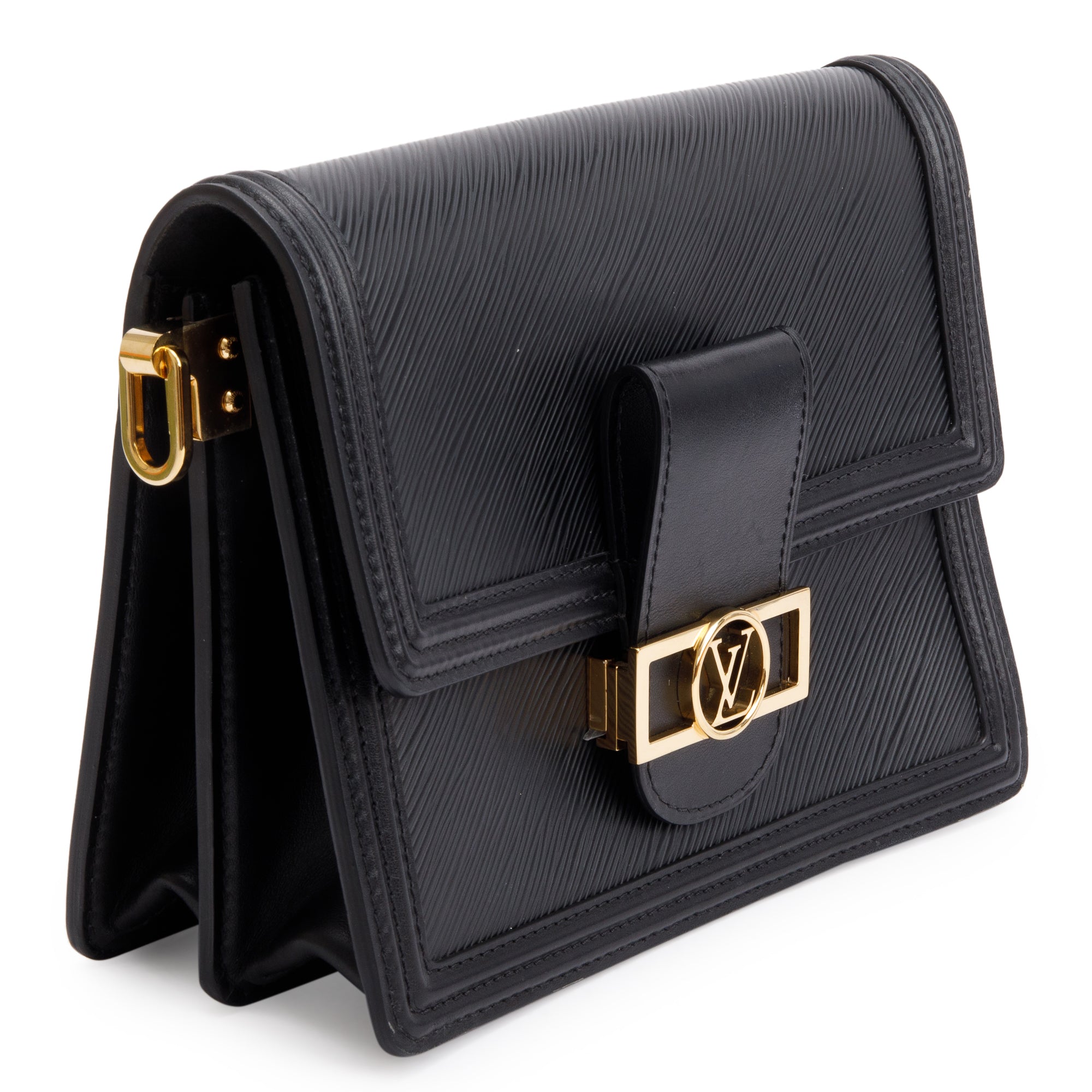Louis Vuitton 2020 Black Epi Leather Dauphine MM w/ Straps & Box