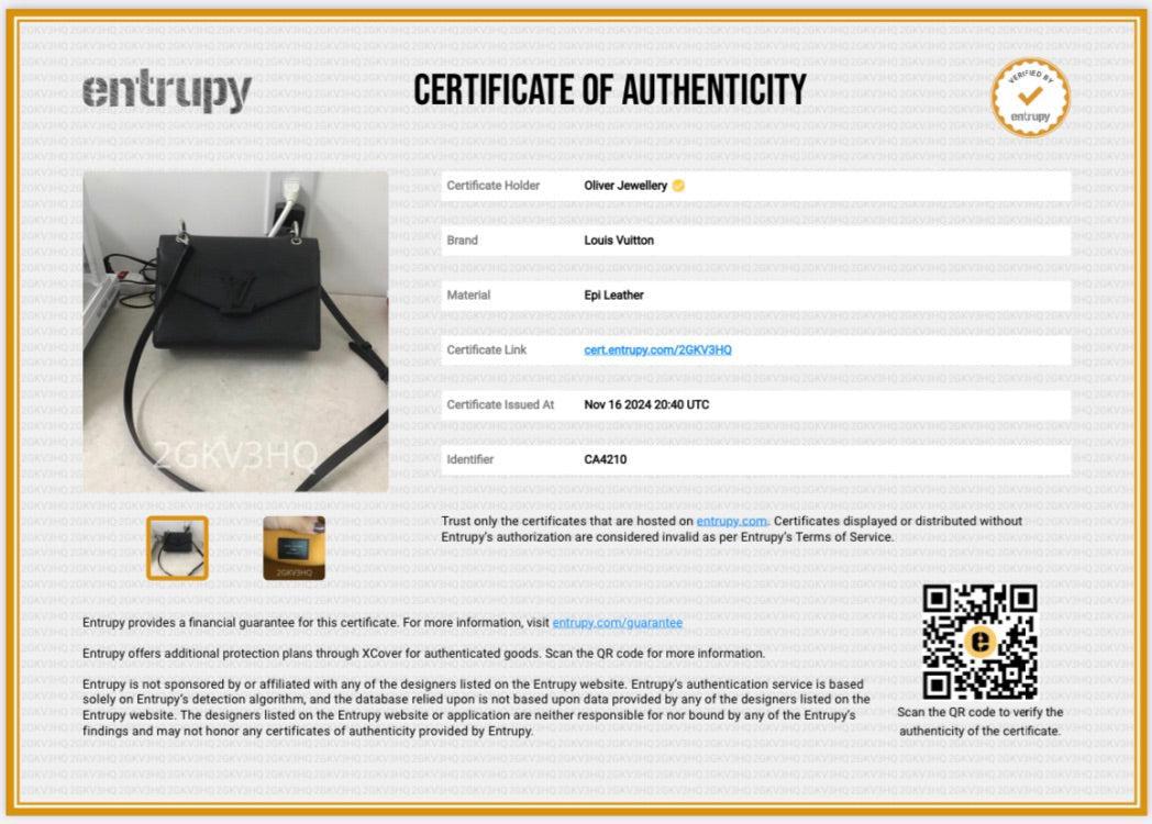 Louis Vuitton 2020 Black Epi Leather Grenelle PM Bag w/ Box & Receipt