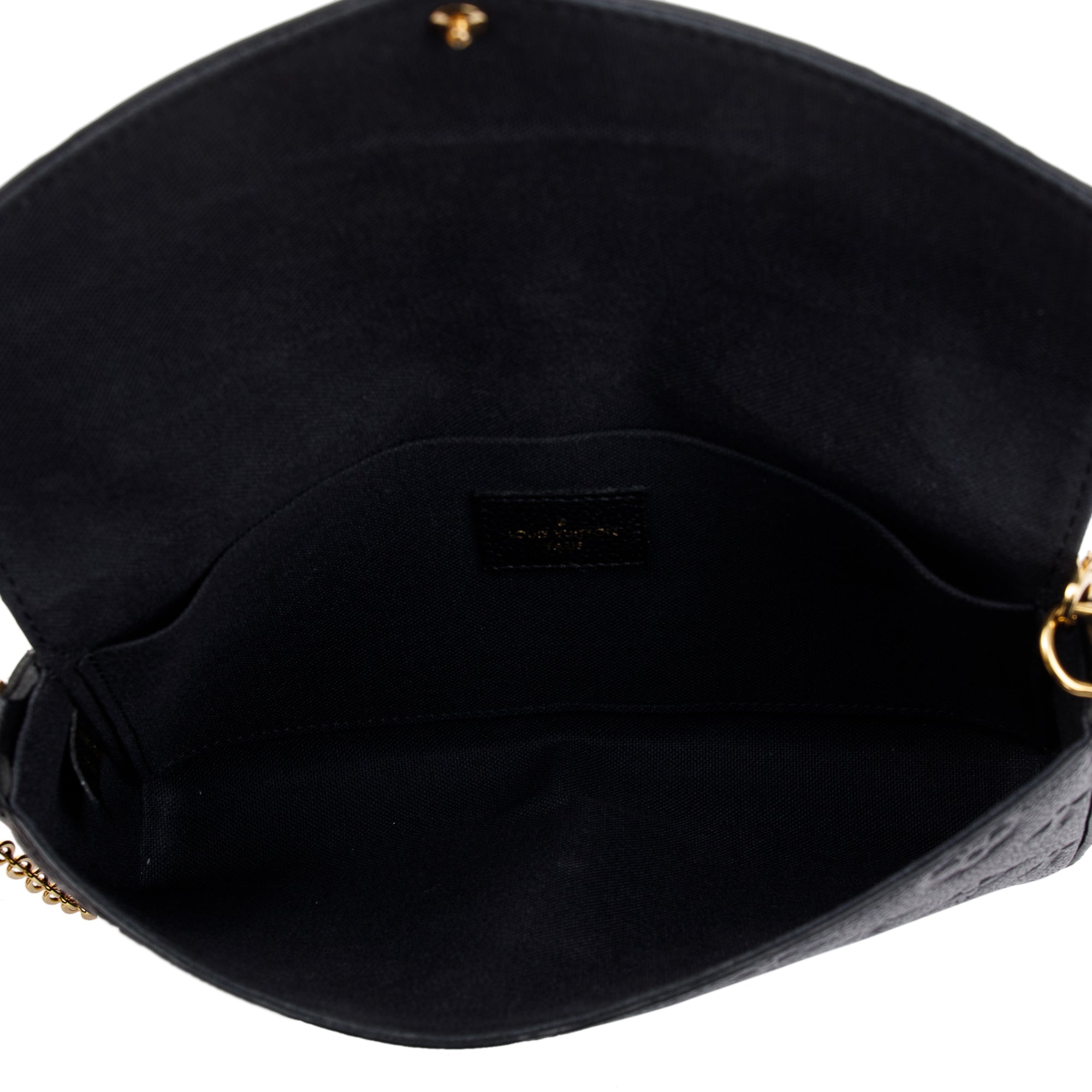 Louis Vuitton 2020 Black Monogram Empreinte Felicie Pochette Bag w/ Box