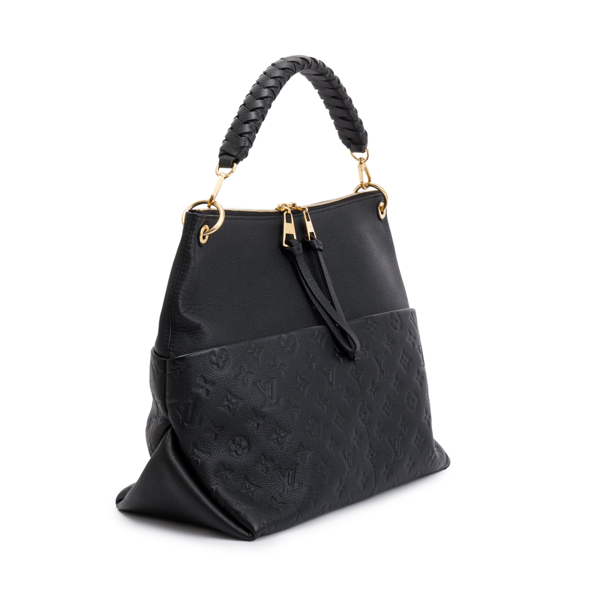 Louis Vuitton 2020 Black Monogram Empreinte Maida Hobo Bag w/ Strap