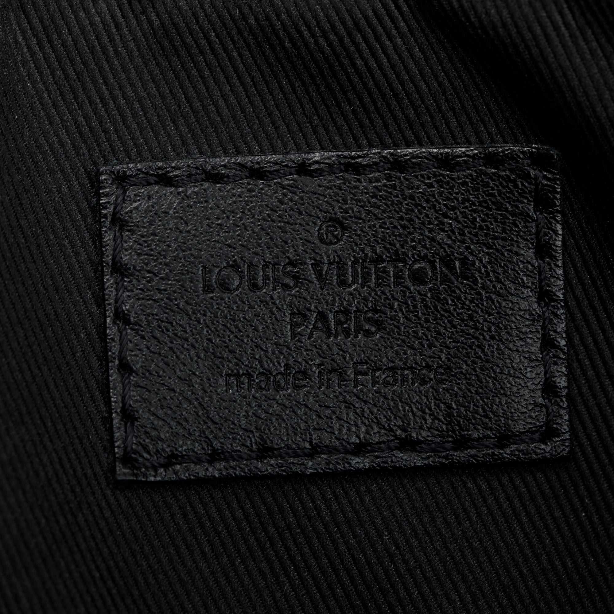 Louis Vuitton 2020 Black Monogram Shadow Embossed Calfskin Leather Duo Messenger Bag