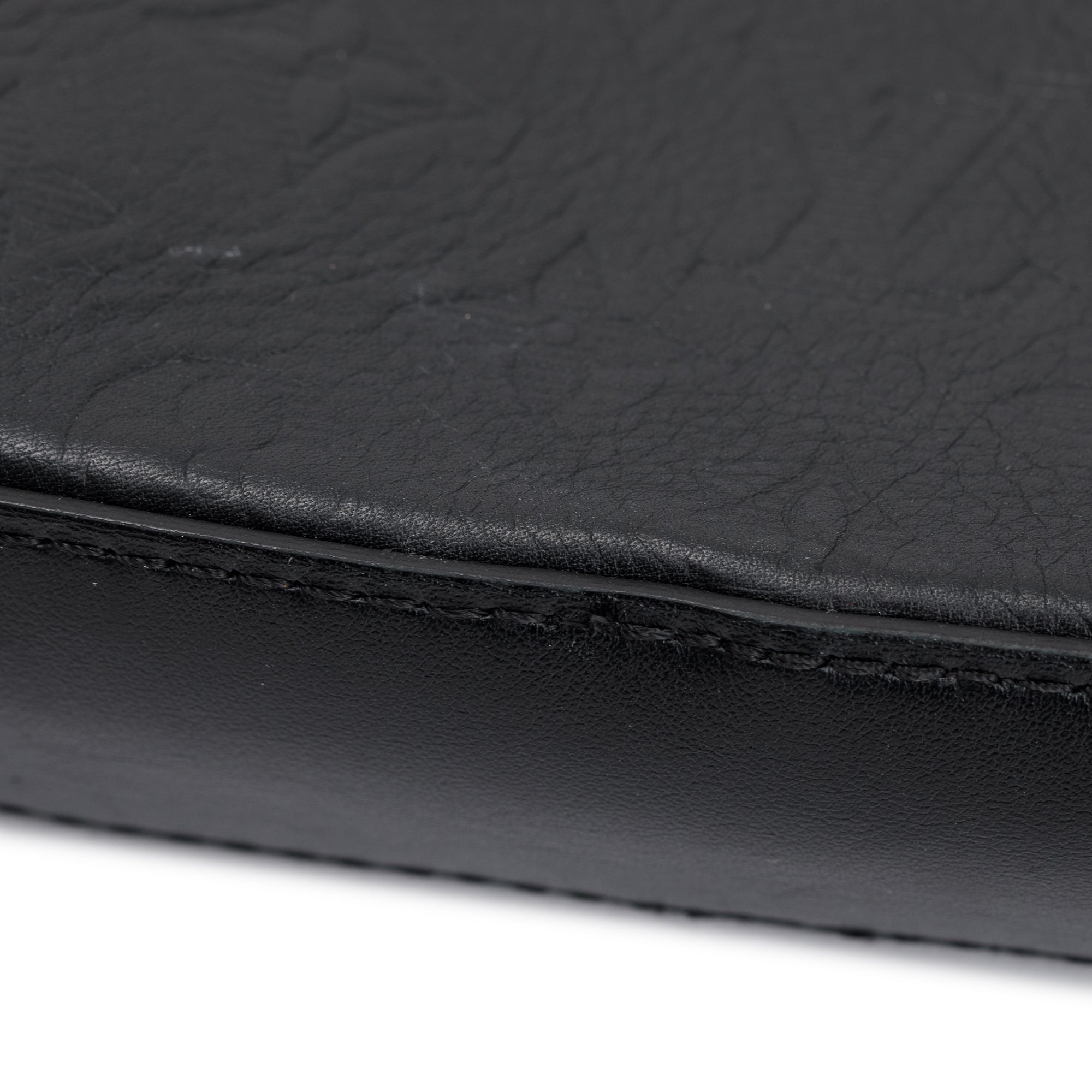 Louis Vuitton 2020 Black Monogram Shadow Embossed Calfskin Leather Duo Messenger Bag