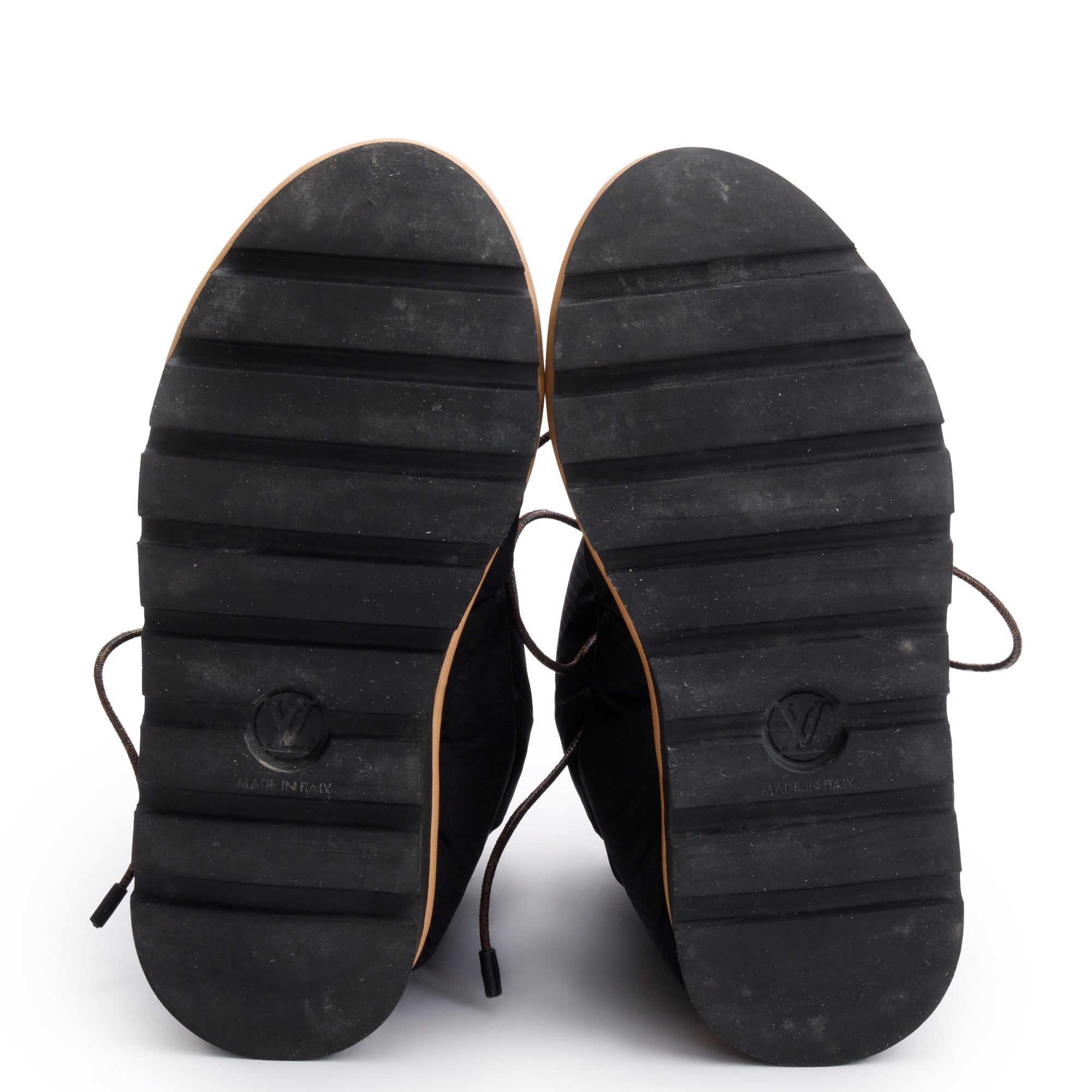 Louis Vuitton 2020 Black Nylon Lace-Up Pillow Comfort Ankle Boots, Size 39