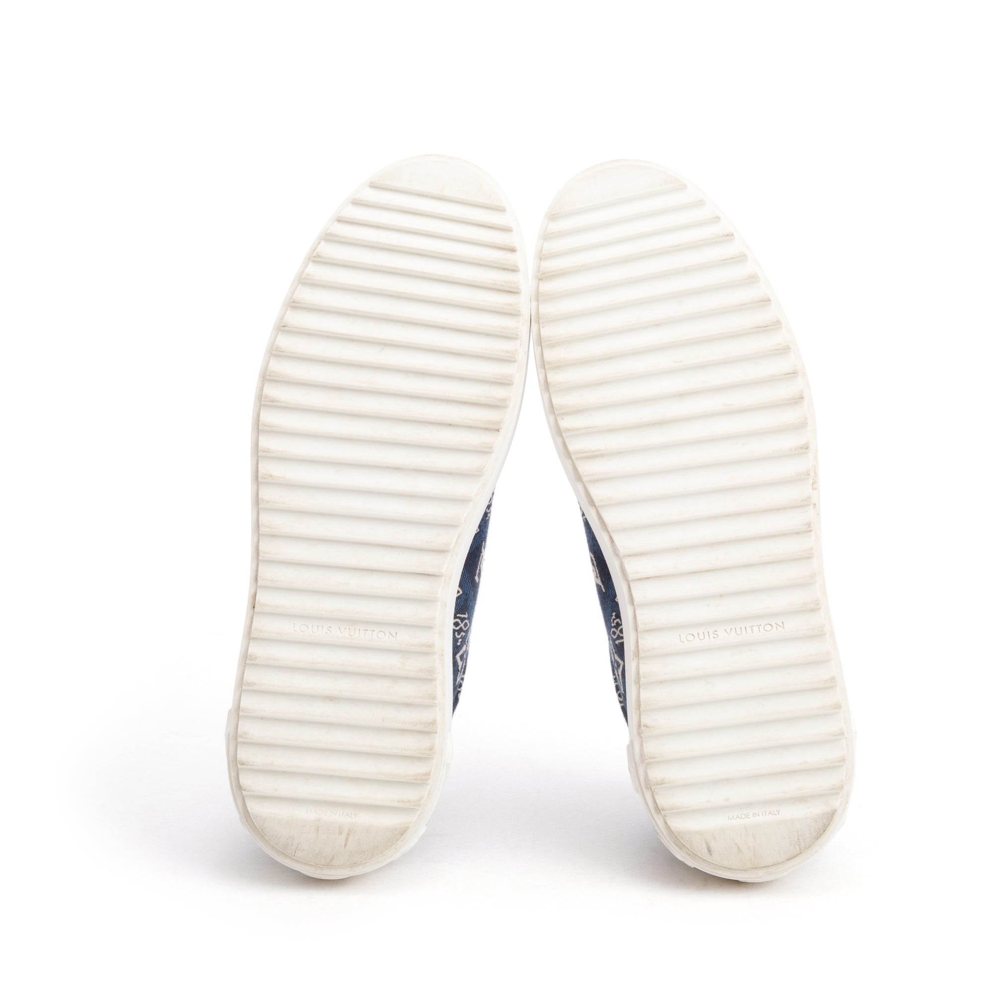 Louis Vuitton 2020 Blue Since 1984 Canvas Time Out Sneakers, Size 38.5 w/ Box