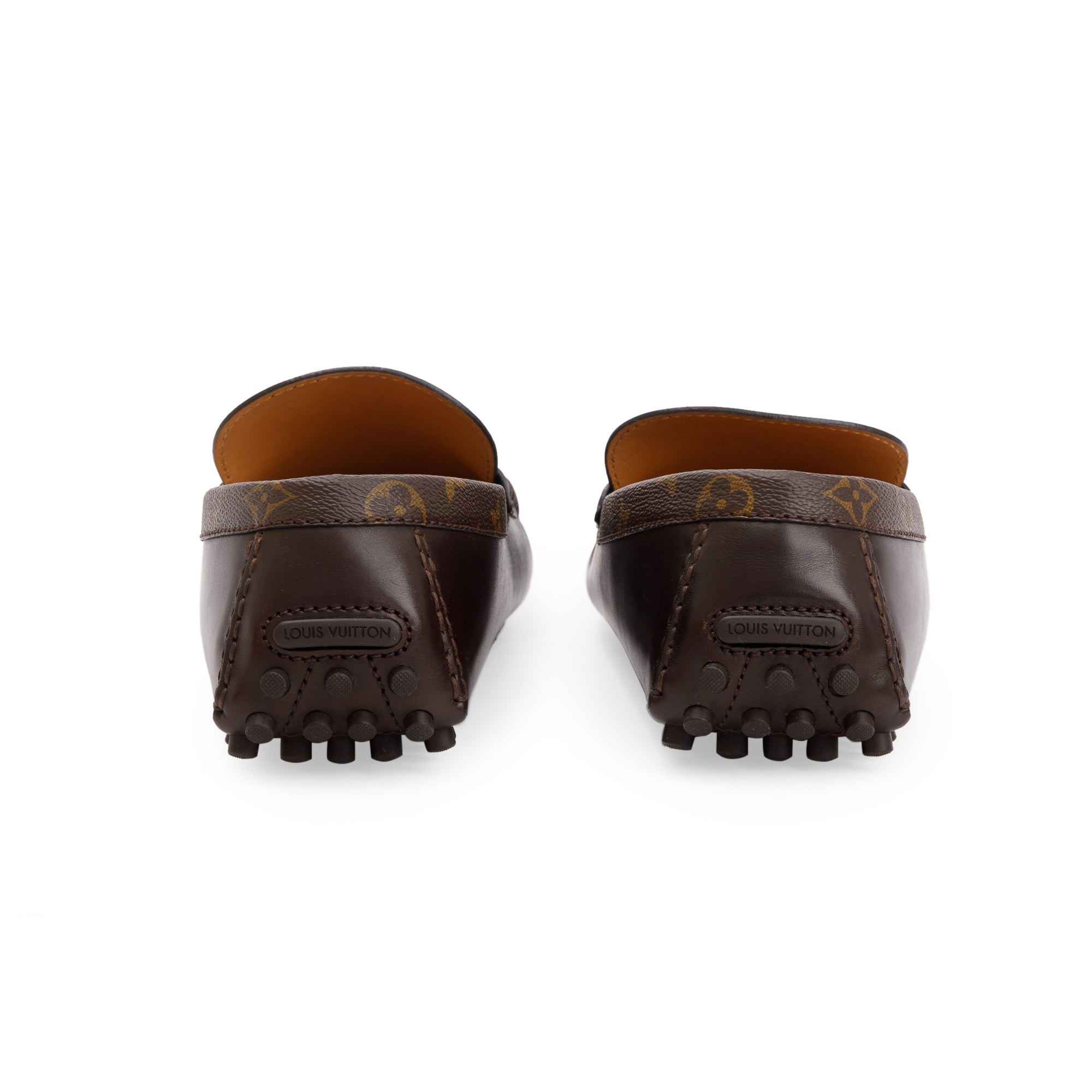 Louis Vuitton 2020 Brown Calf Leather Monte Carlo Moccasin Loafers, Size 12 w/ Box