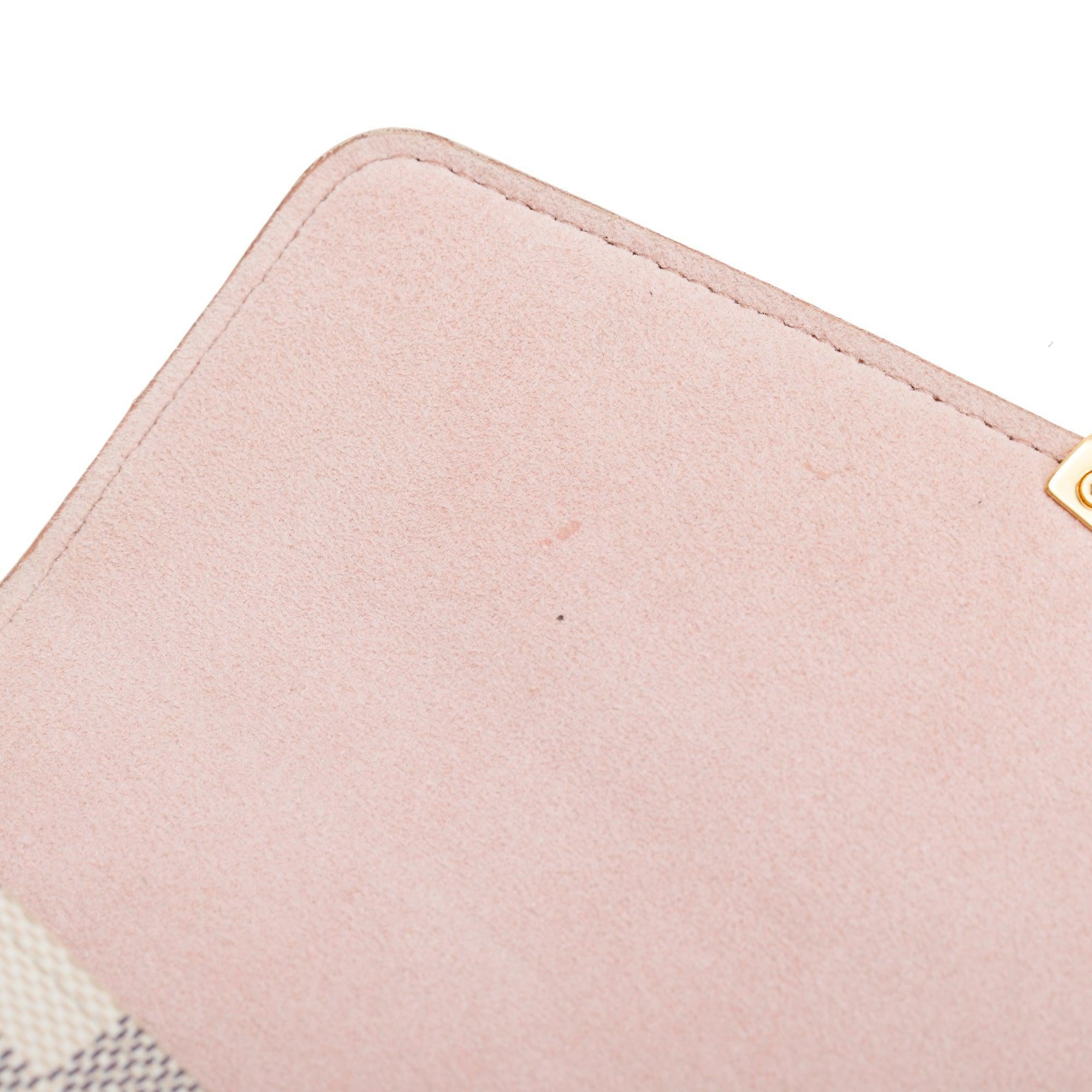 Louis Vuitton 2020 Damier Azur Croisette Chain Wallet w/ Box & Receipt