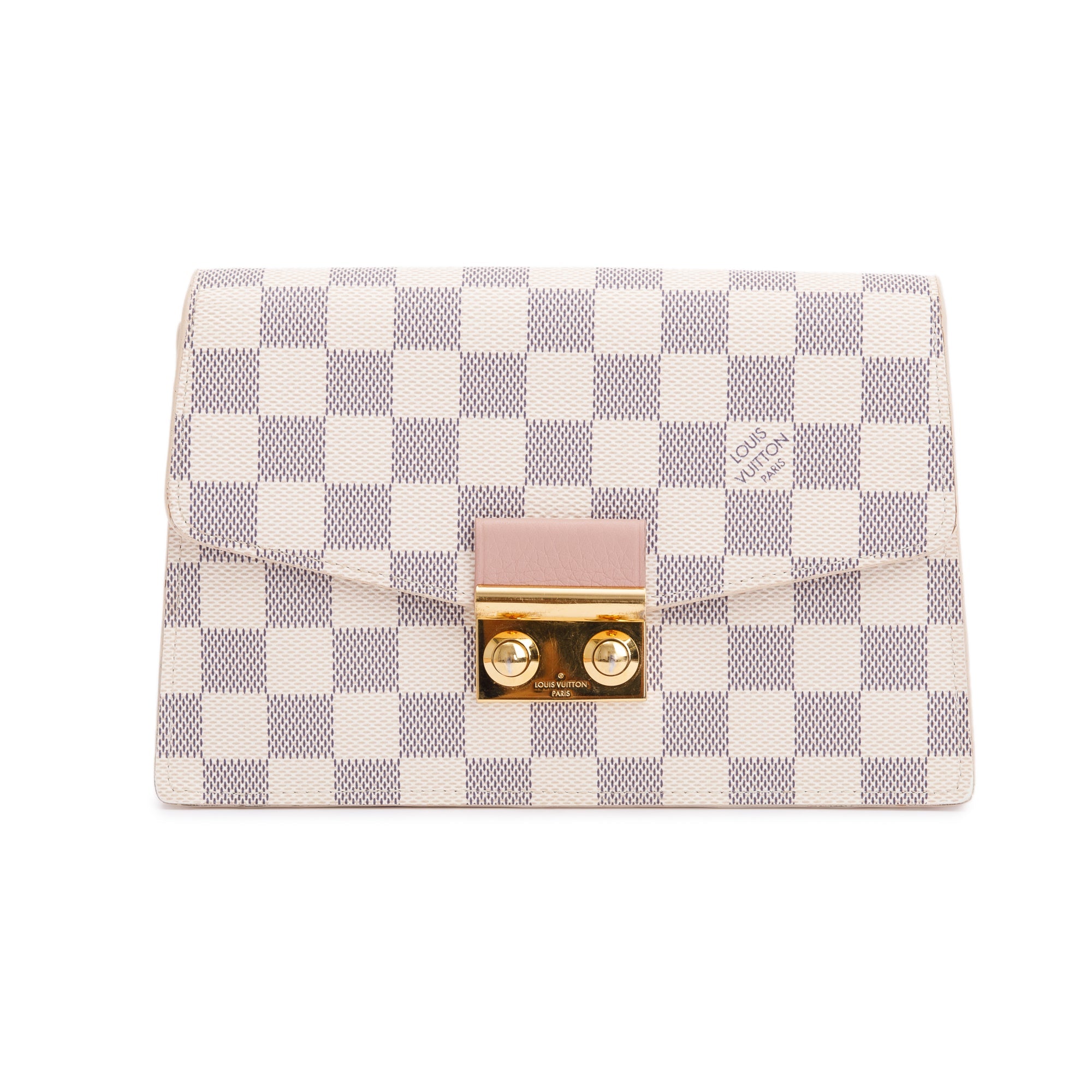 Louis Vuitton 2020 Damier Azur Croisette Chain Wallet w/ Box & Receipt