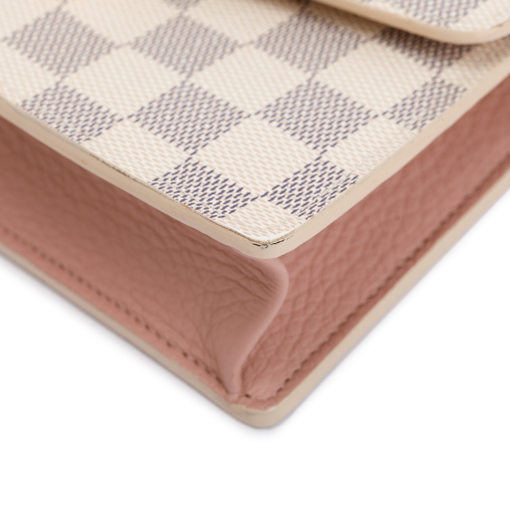 Louis Vuitton 2020 Damier Azur Croisette Chain Wallet w/ Box & Receipt