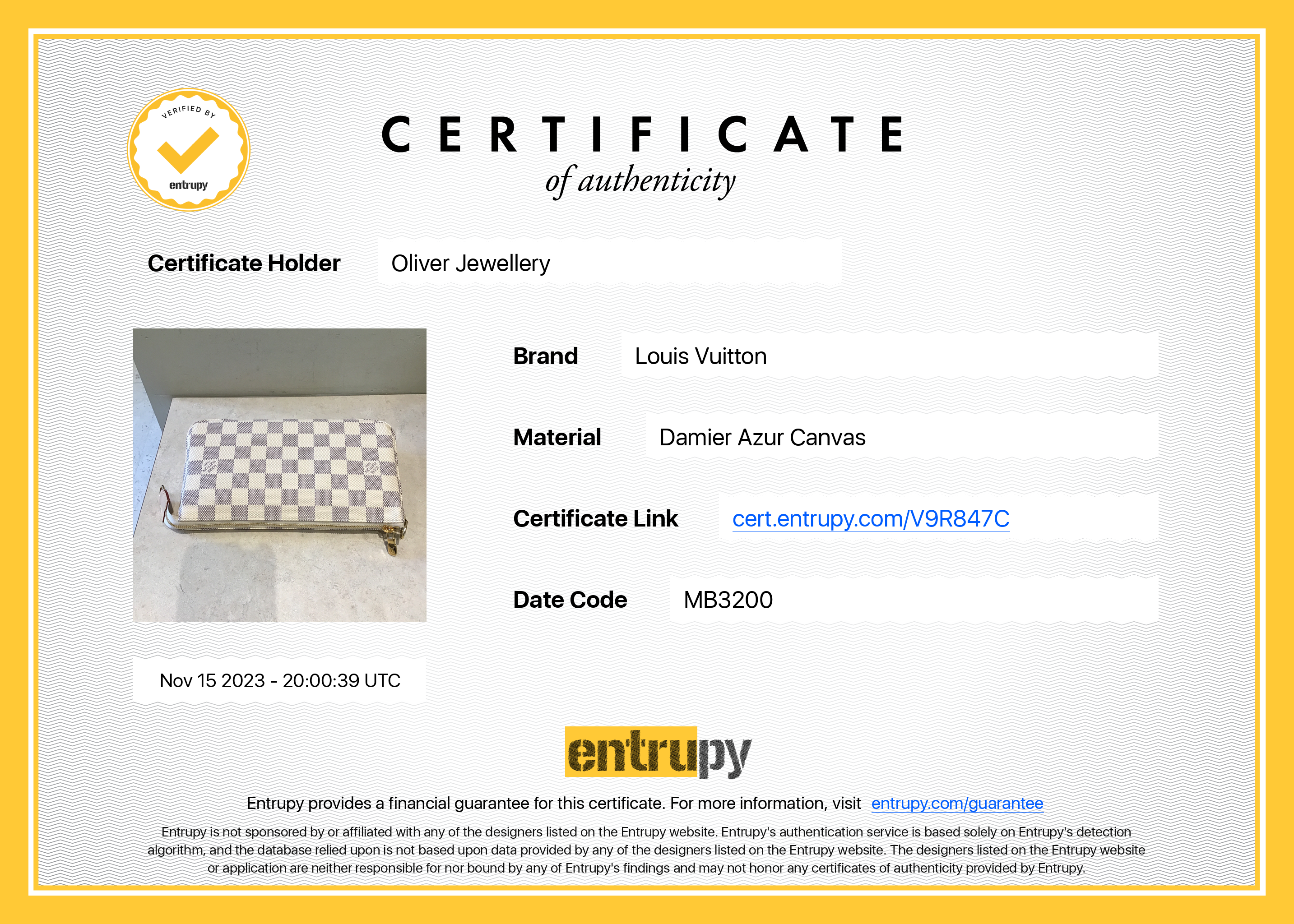 Louis Vuitton 2020 Damier Azur Pochette Accessories