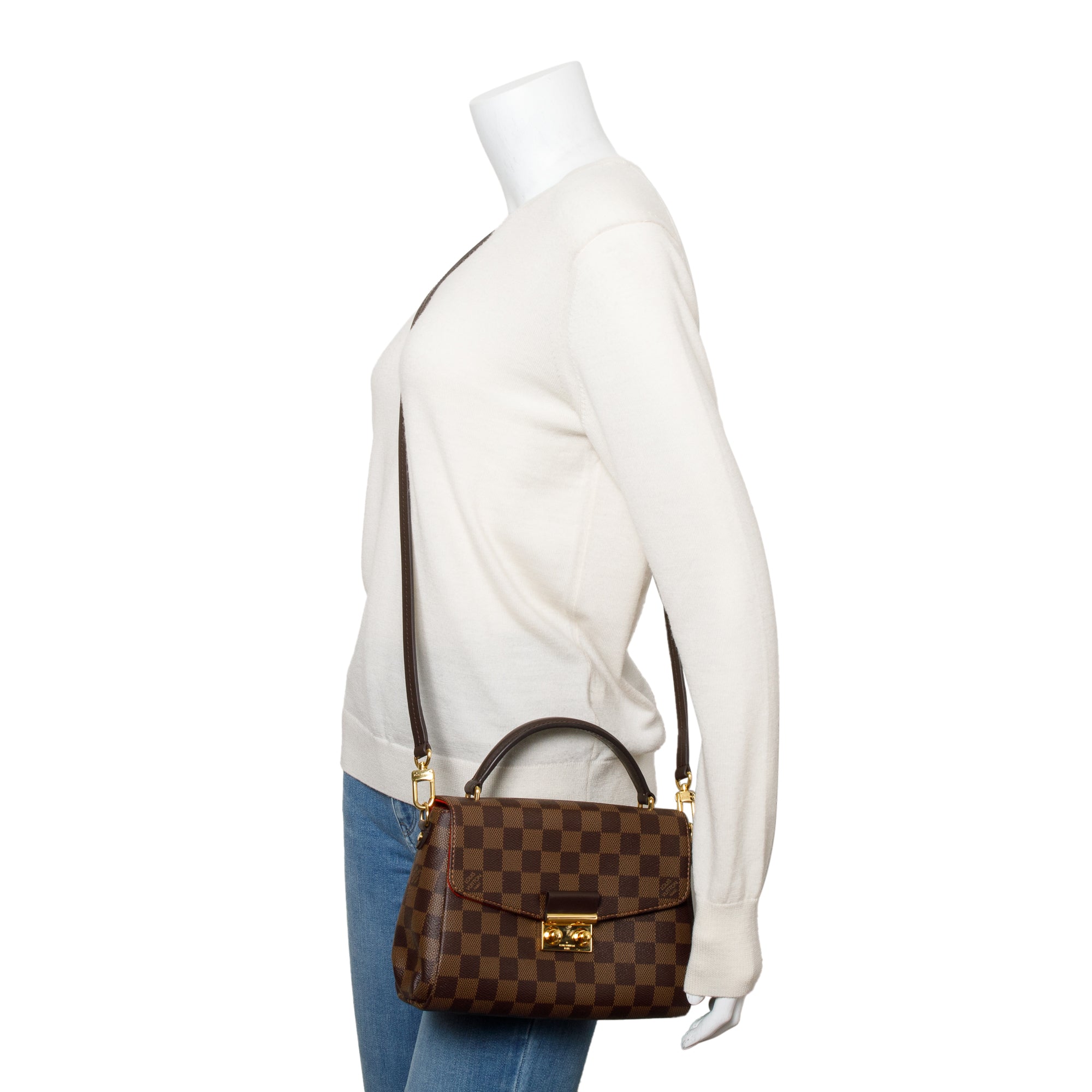 Louis Vuitton 2020 Damier Ebene Croisette w/ Box