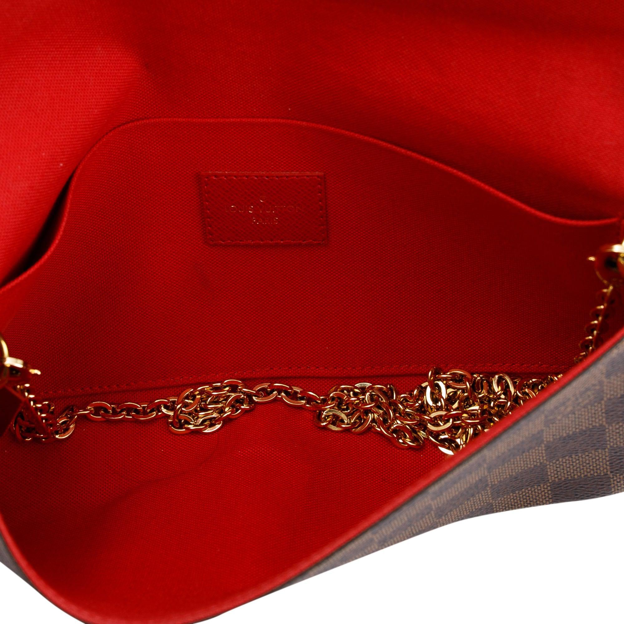 Louis Vuitton 2020 Damier Ebene Felicie Pochette Bag w/ Box