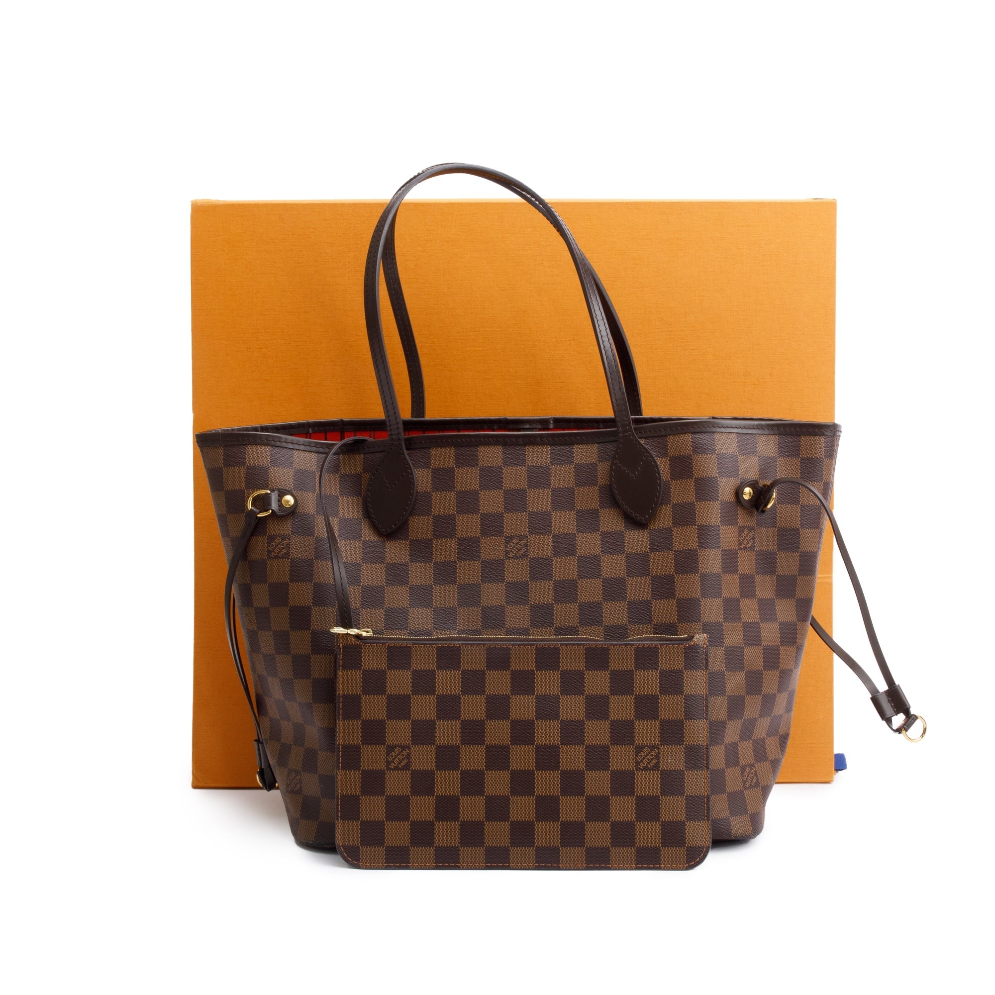 Louis Vuitton 2020 Damier Ebene Neverfull MM w/ Pouch & Box