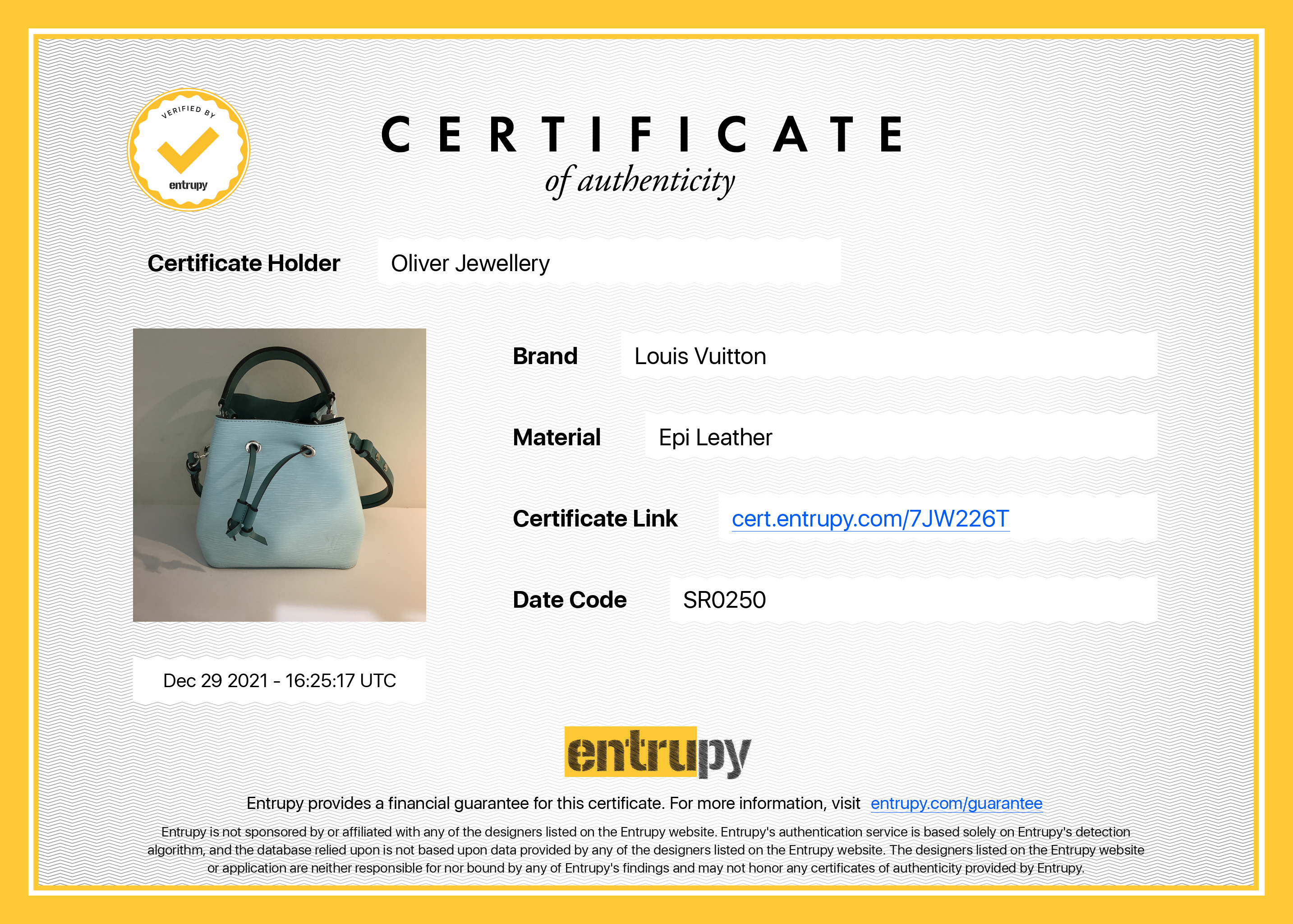 Louis Vuitton 2020 Epi Neonoe BB