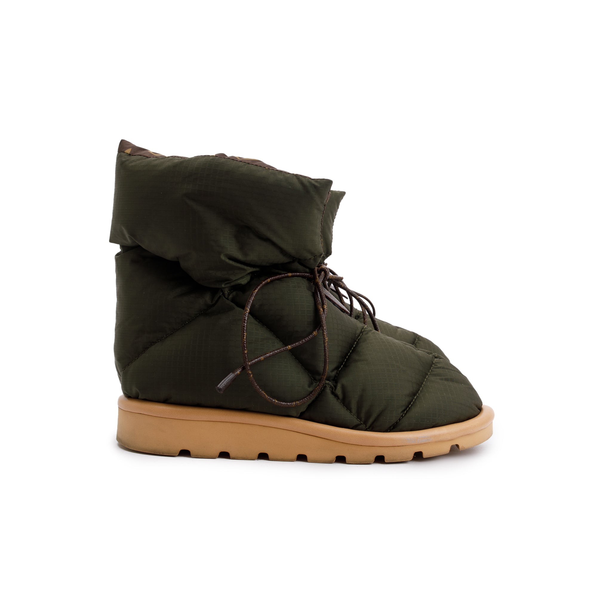 Louis Vuitton 2020 Green Nylon Lace-Up Pillow Comfort Ankle Boots, Size 37