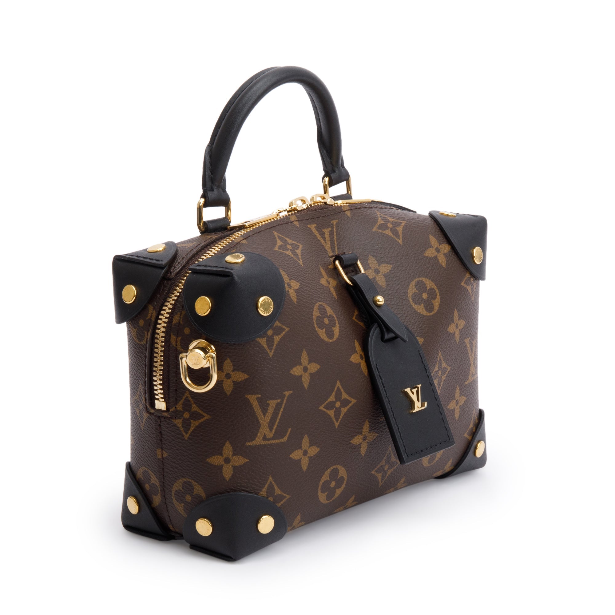 Louis Vuitton 2020 Monogram Black Calfskin Petite Malle Souple Bag