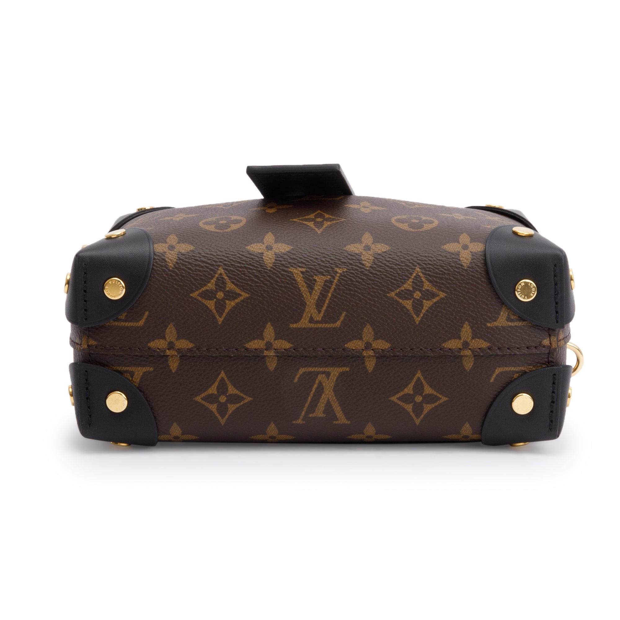 Louis Vuitton 2020 Monogram Black Calfskin Petite Malle Souple Bag w/ Straps