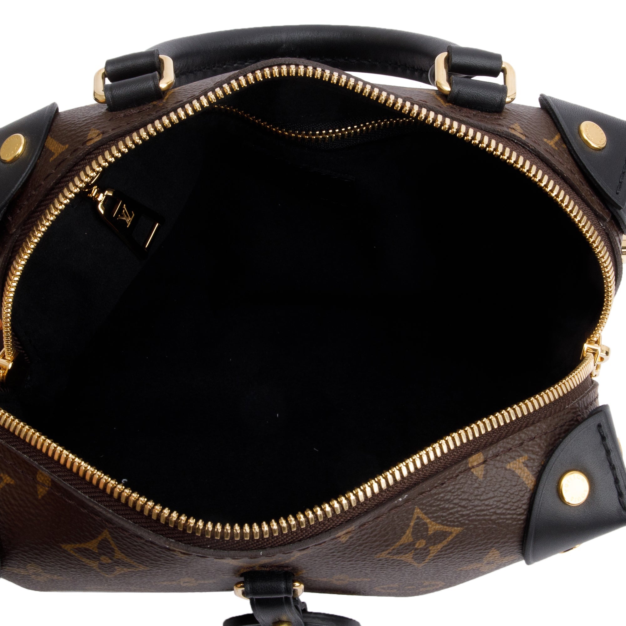 Louis Vuitton 2020 Monogram Black Calfskin Petite Malle Souple Bag w/ Straps