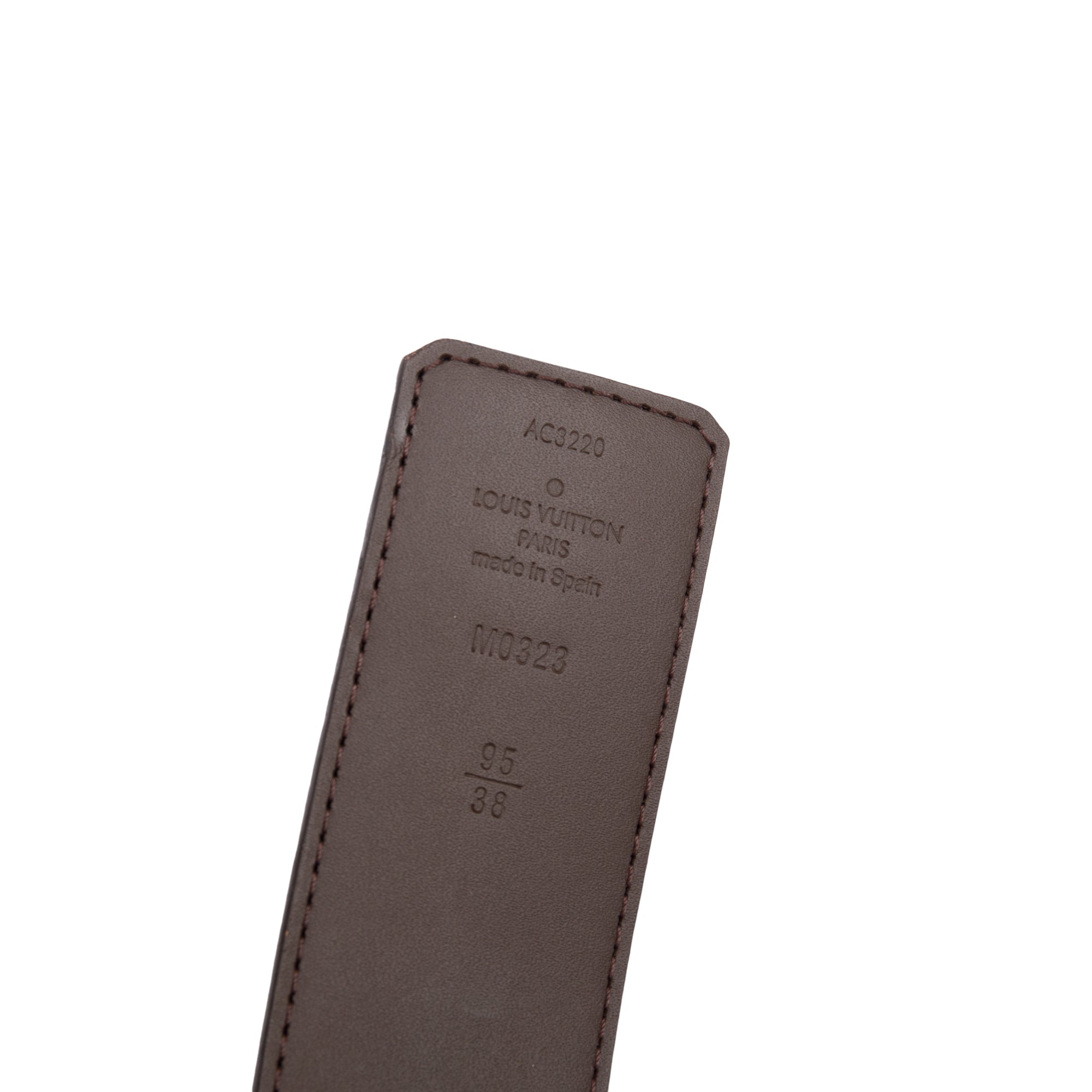 Louis Vuitton 2020 Monogram Canvas & Brown Leather LV Initiales 40 MM Reversible Belt, Size 95 38 w/ Box & Receipt