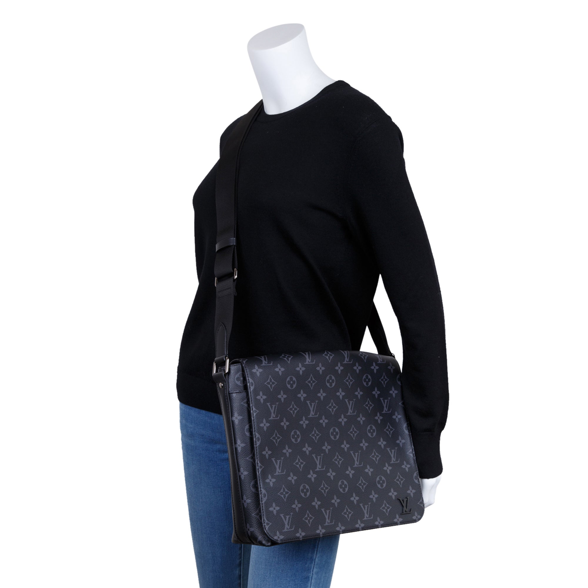 Louis Vuitton 2020 Monogram Eclipse District MM w/ Receipt