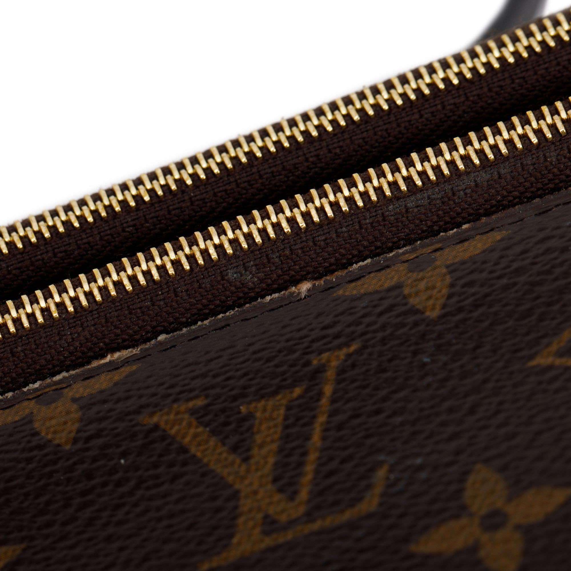 Louis Vuitton 2020 Monogram Giant Reverse & Monogram Double Zip Pochette w/ Strap & Box