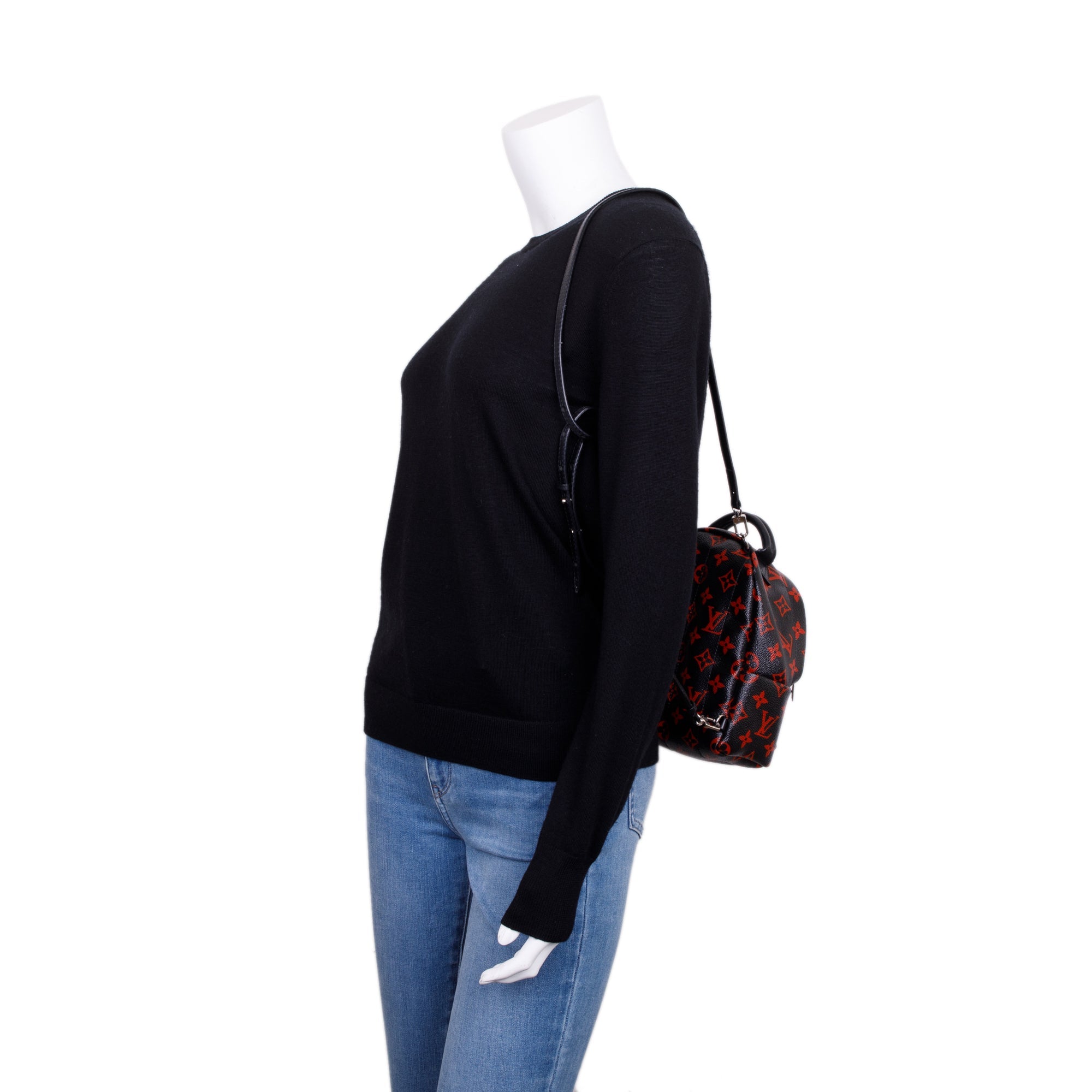louis vuitton backpack palm springs infrarouge mini black red Louis Vuitton 2020 Monogram Infrarouge Palm Springs Mini Backpack – OLIVER'S