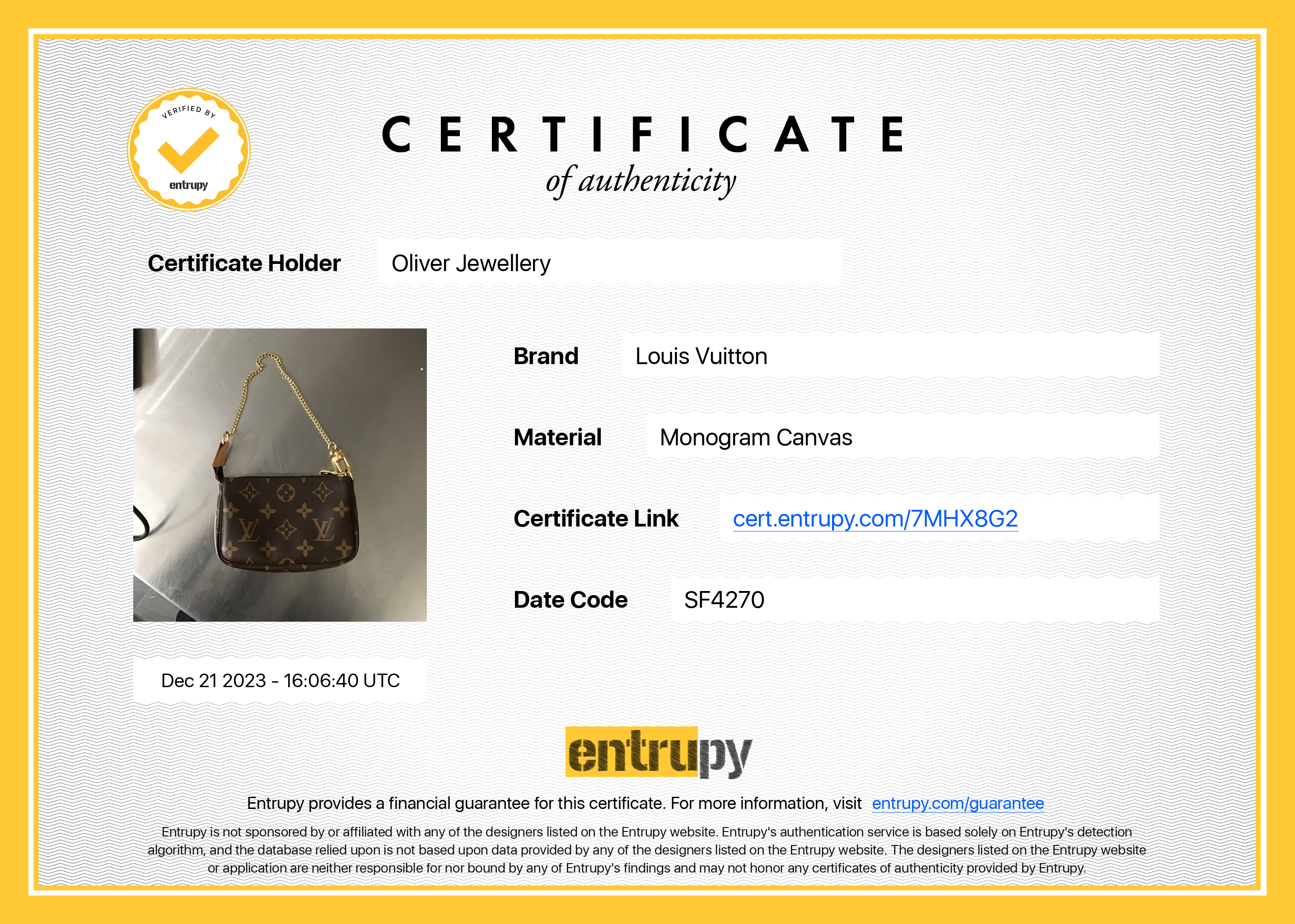 Louis Vuitton 2020 Monogram Mini Pochette Accessories w/ Box