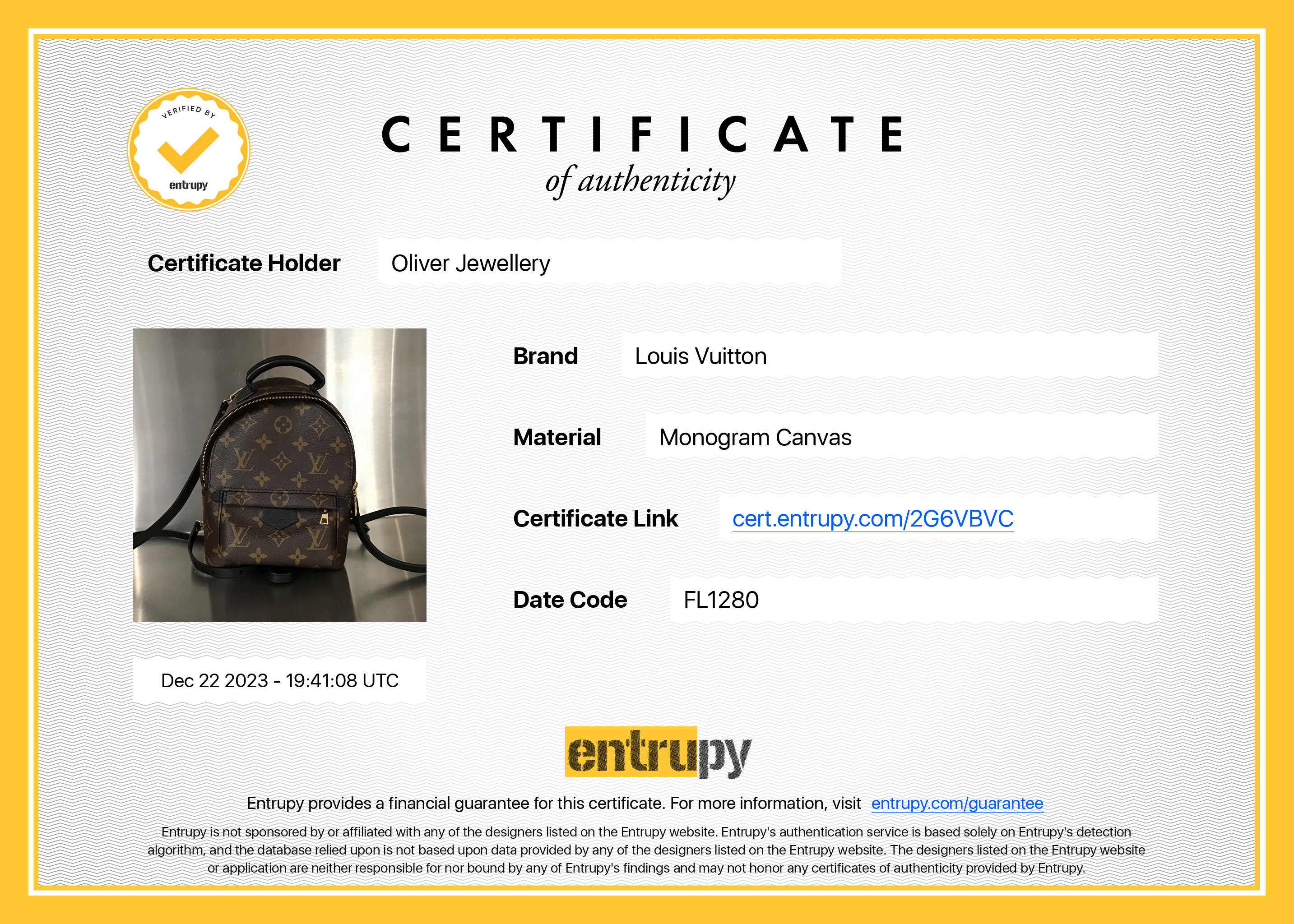 Louis Vuitton 2020 Monogram Palm Springs Mini Backpack w/ Box