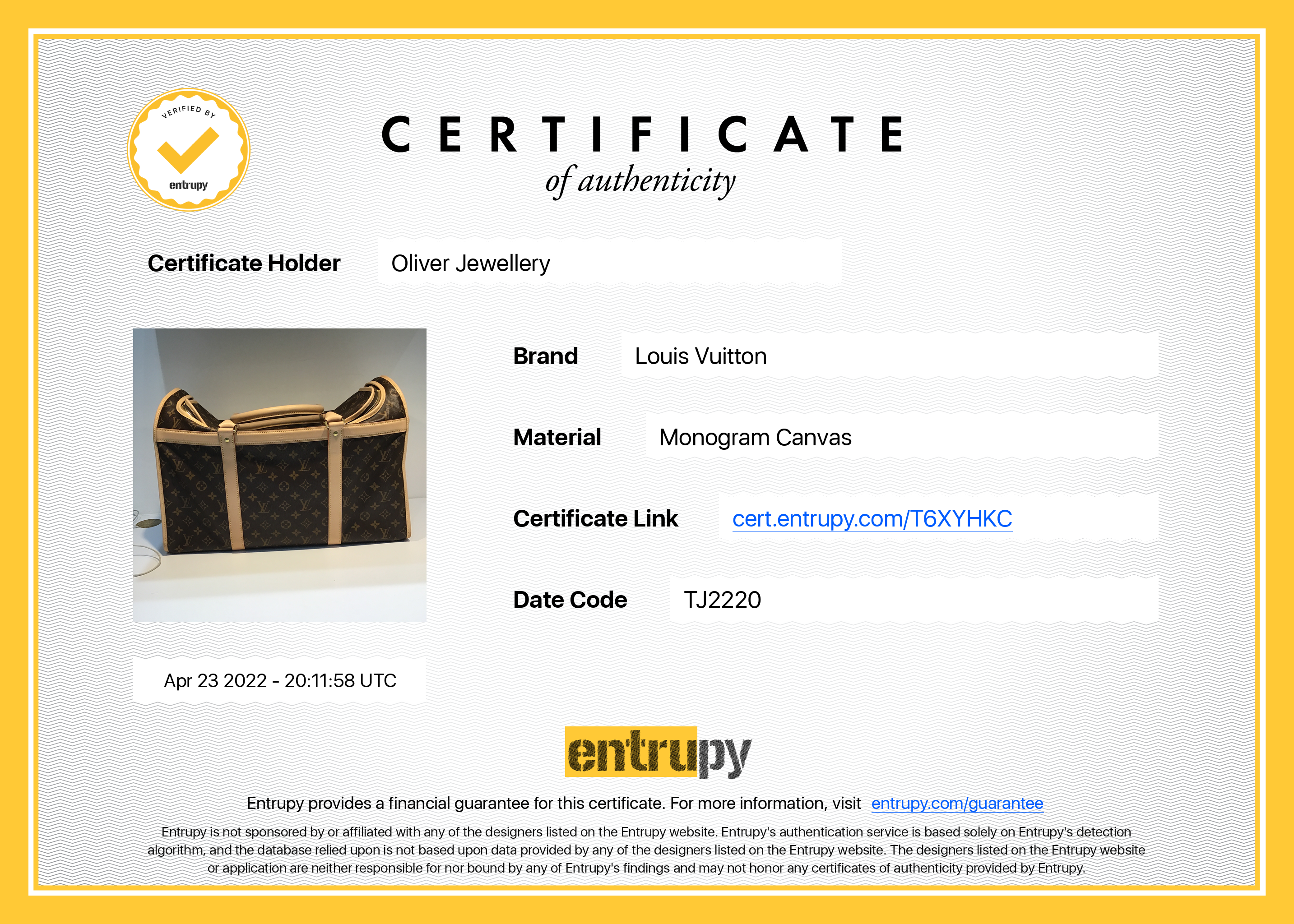 Louis Vuitton 2020 Monogram Sac Chien 50 Pet Carrier