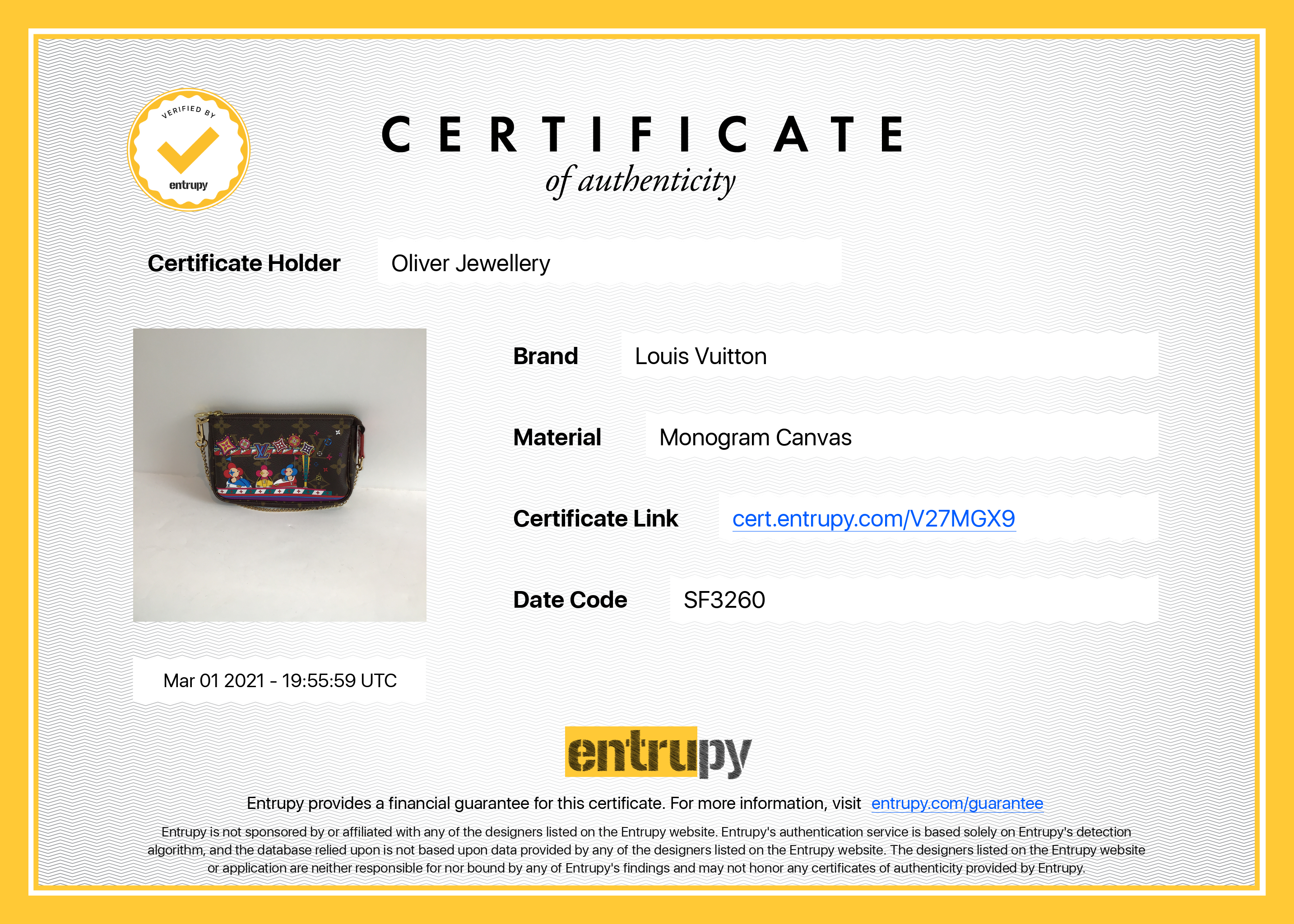 Louis Vuitton 2020 Monogram Vivienne Animation Mini Pochette Accessories w/ Box