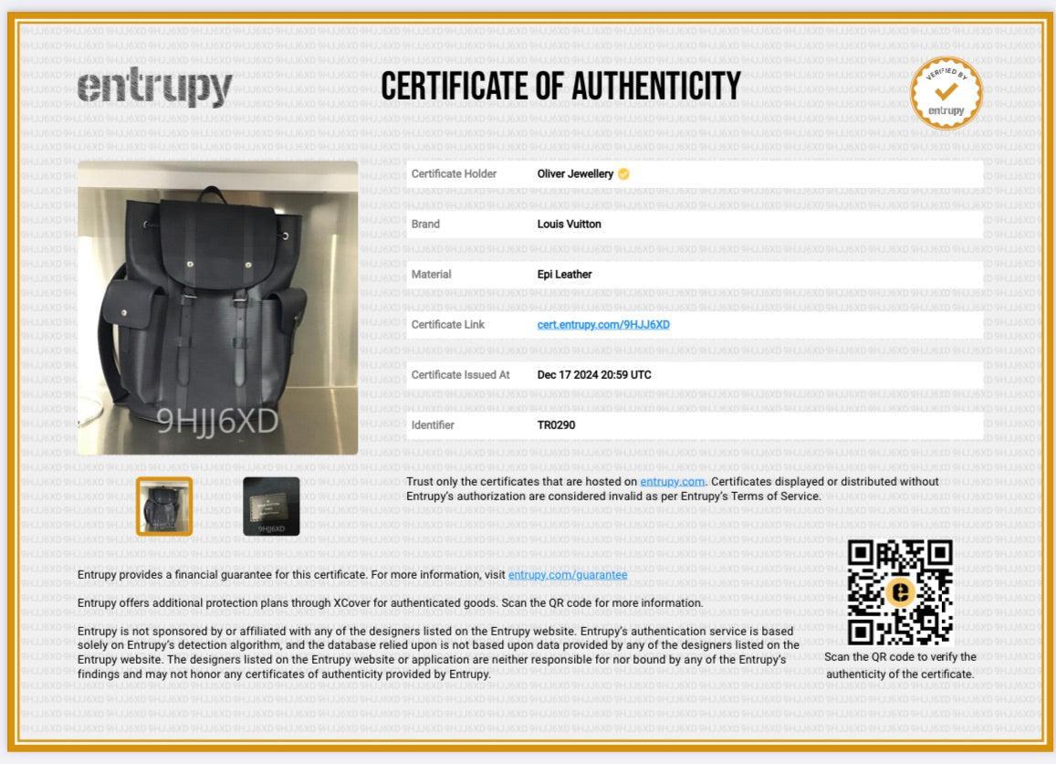 Louis Vuitton 2020 Navy Epi Leather Christopher PM Backpack