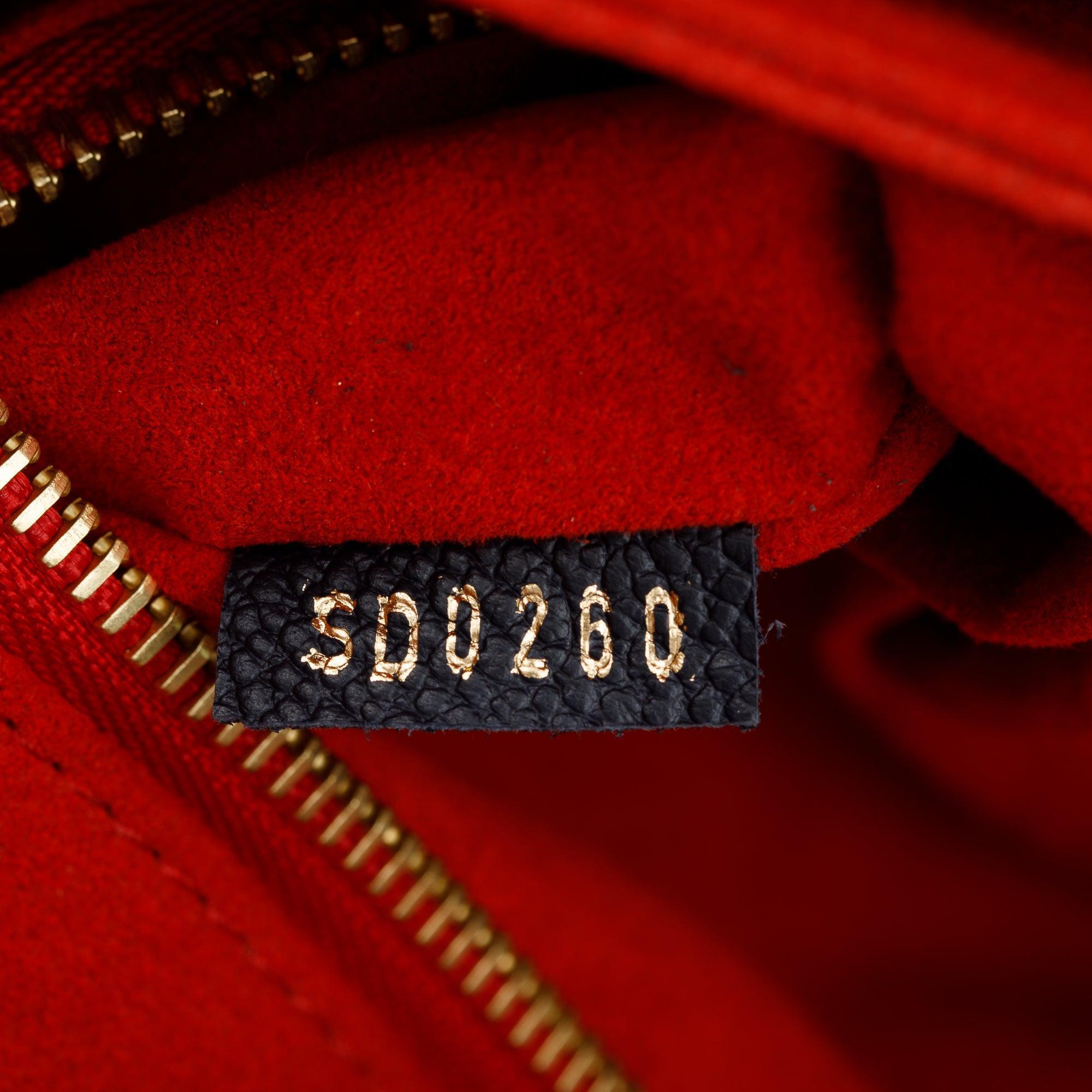 Louis Vuitton 2020 Navy Monogram Empreinte Leather Georges MM w/ Strap