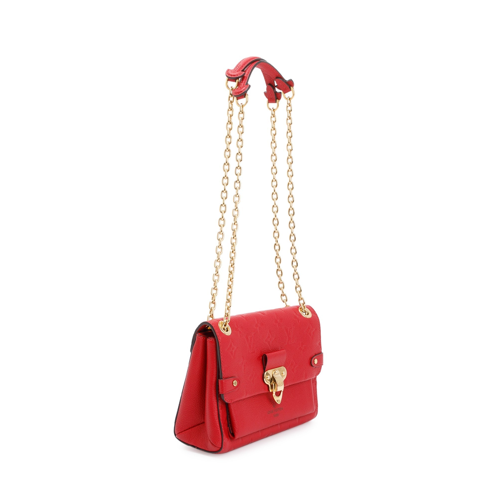 Louis Vuitton 2020 Red Monogram Empreinte Leather Vavin BB