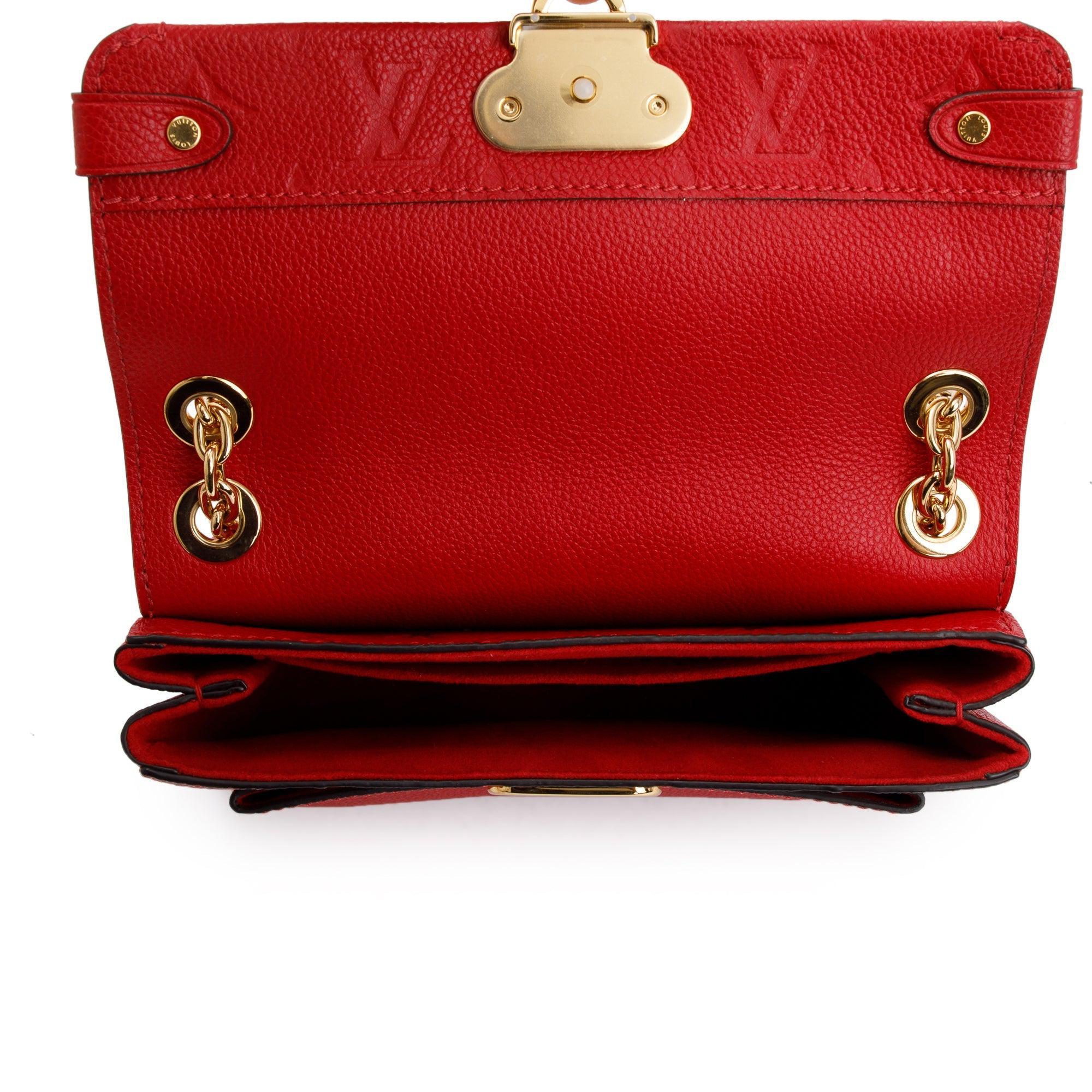 Louis Vuitton 2020 Red Monogram Empreinte Leather Vavin BB