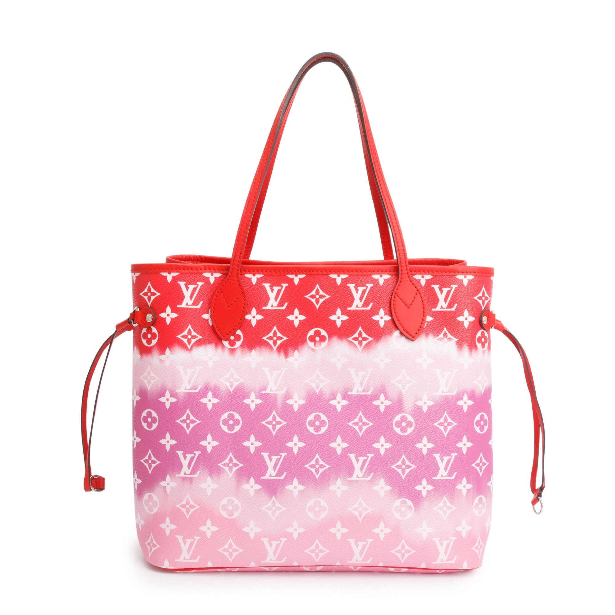 Louis Vuitton 2020 Red/Pink Monogram Escale Neverfull MM w/ Pouch & Box
