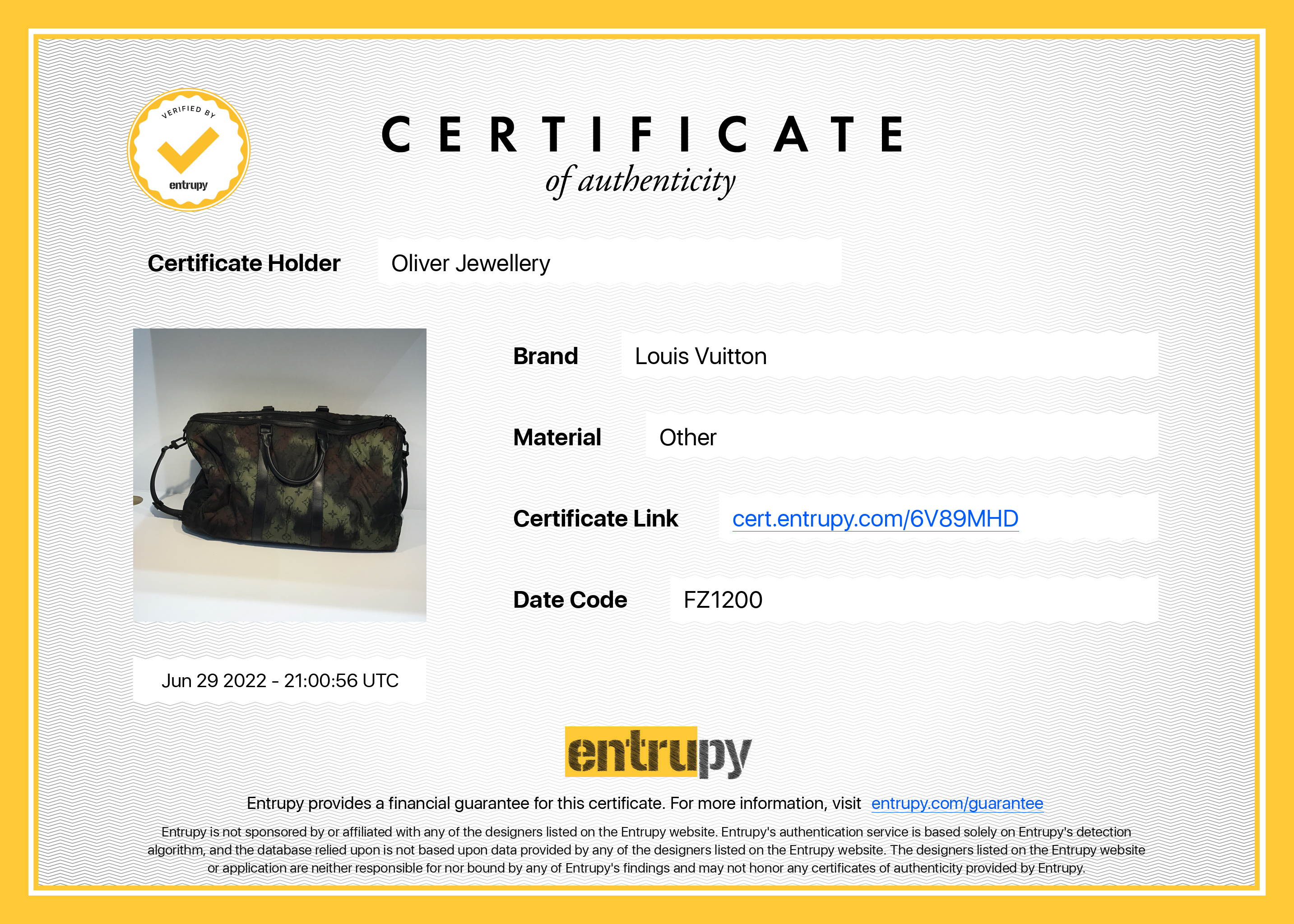 Louis Vuitton 2020 Virgil Abloh Monogram Camouflage Keepall Bandouliere 50