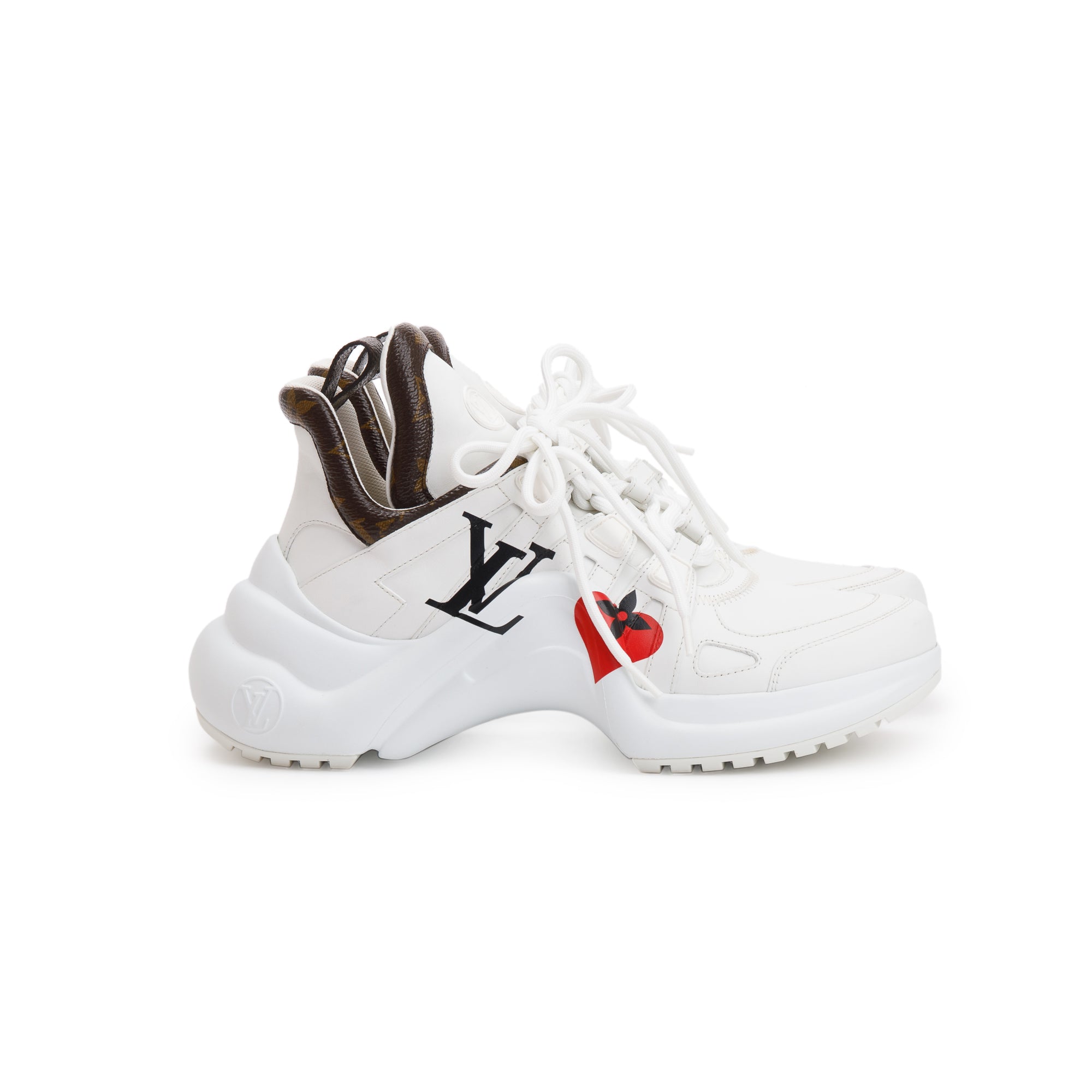 Louis Vuitton 2020 White LV Archlight Sneakers, Size 37.5 w/ Box