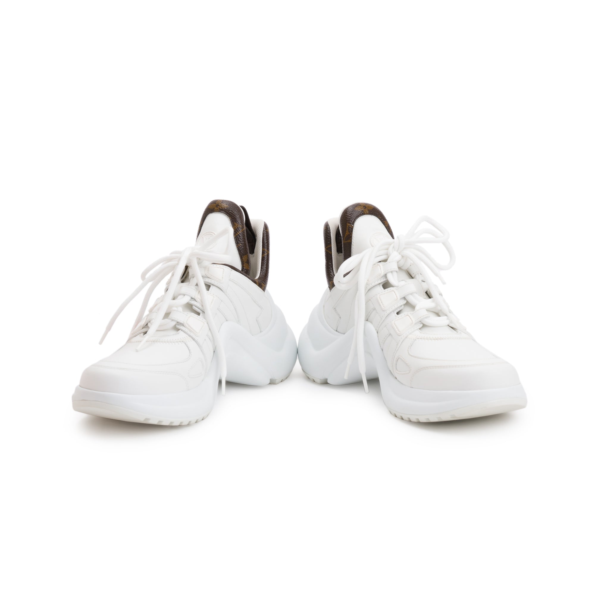 Louis Vuitton 2020 White LV Archlight Sneakers, Size 37.5 w/ Box