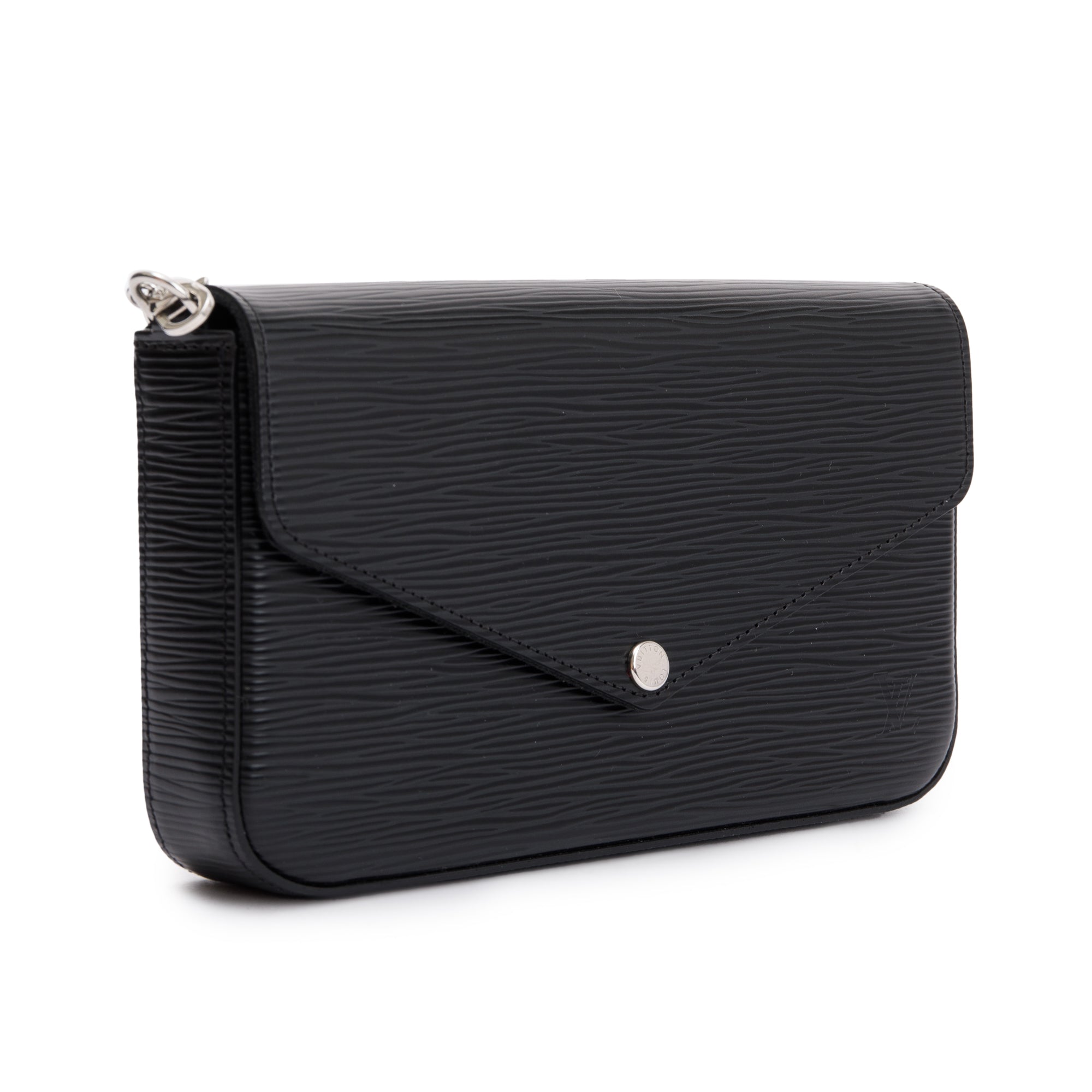 Louis Vuitton 2021 Black Epi Leather Felicie Pochette Bag w/ Box, Receipt & Inserts