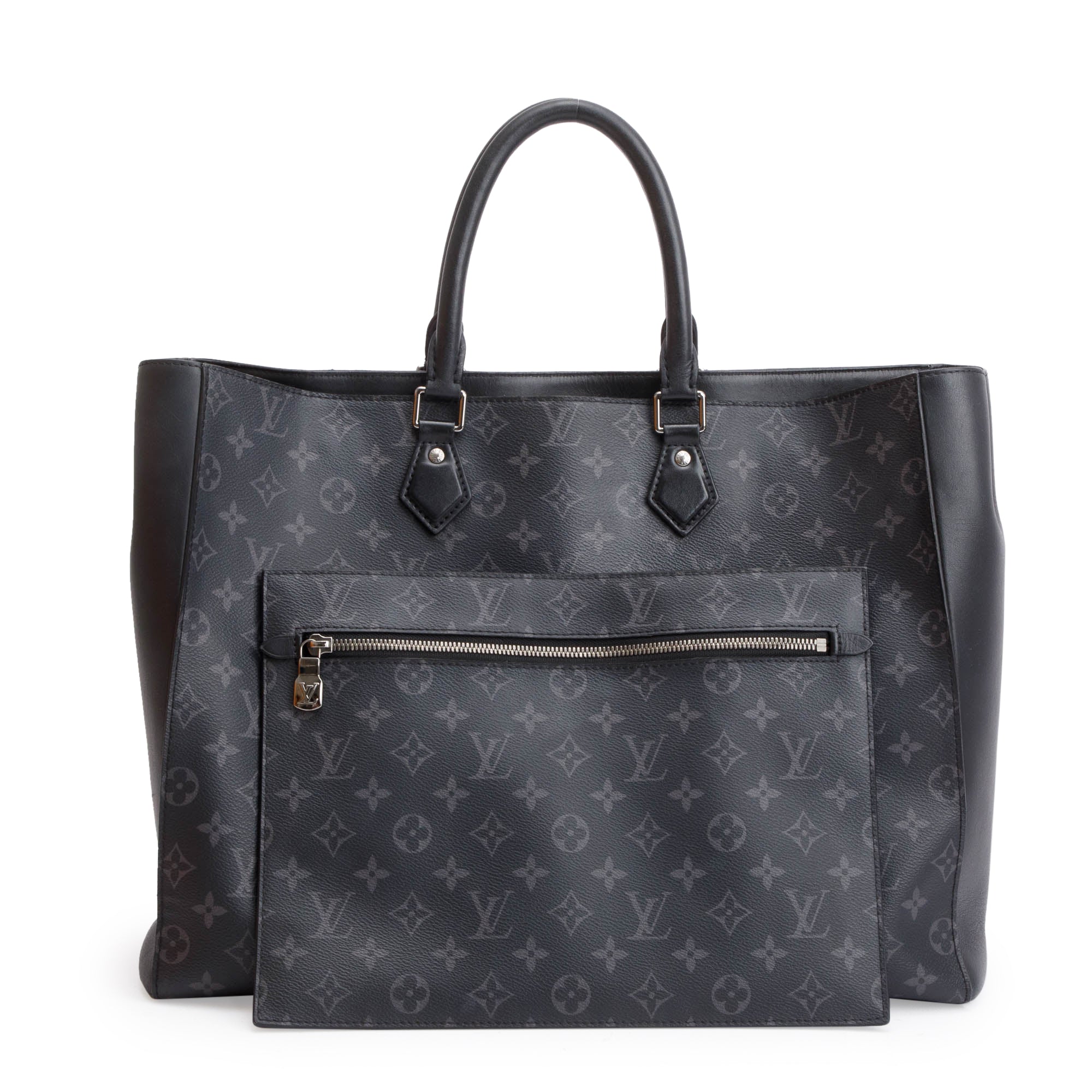 Louis Vuitton 2021 Black Monogram Eclipse Grand Sac w/ Pouch, Box & Receipt