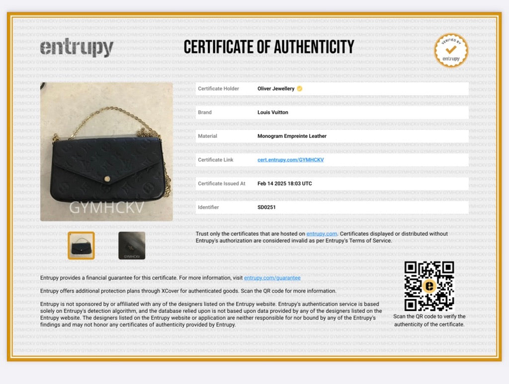 Louis Vuitton 2021 Black Monogram Empreinte Leather Felicie Pochette w/ Insert